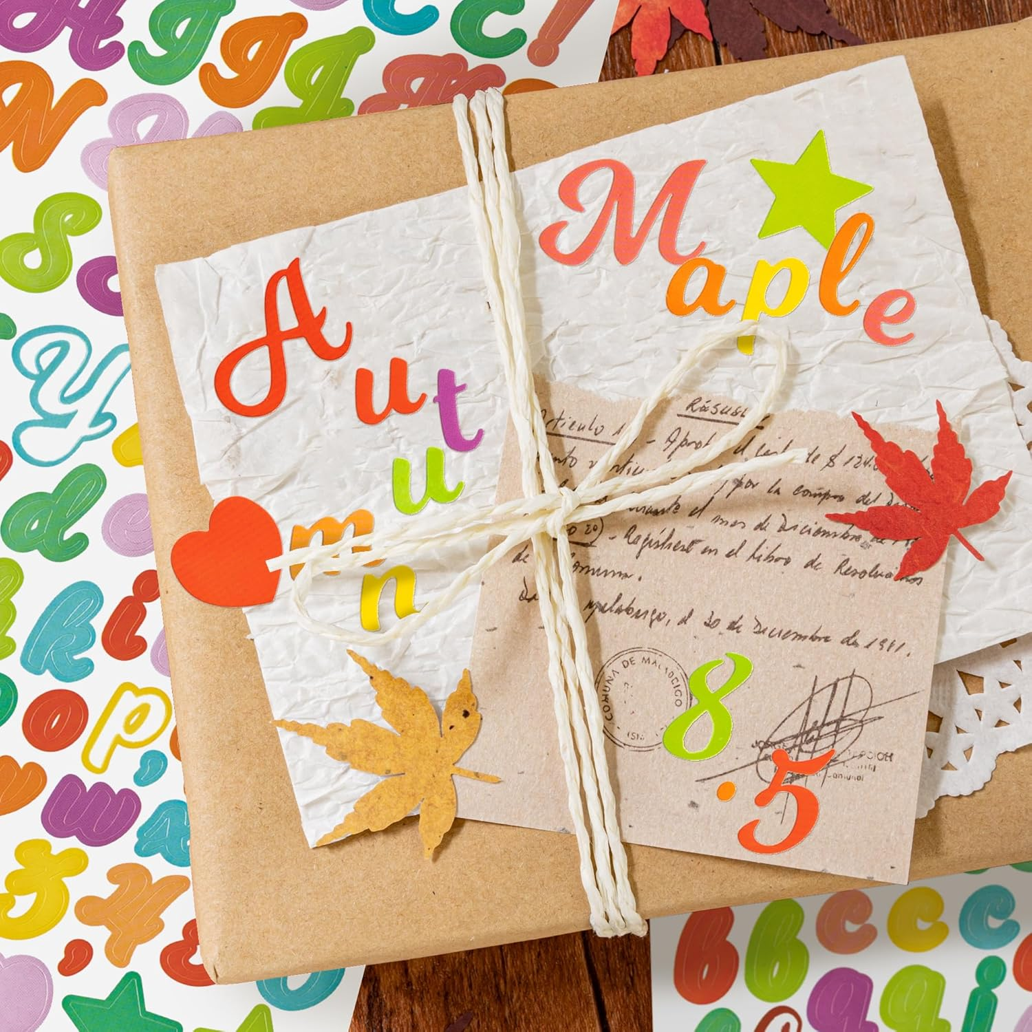 25 Sheets 0.5 Inch Small Letter Alphabet Sticker Sticky Number Symbol Multi-Colored Self Adhesive Waterproof Vinyl for Scrapbooking Journaling Card Making Collaging Planner Arts & Crafts (Libra) image number 5