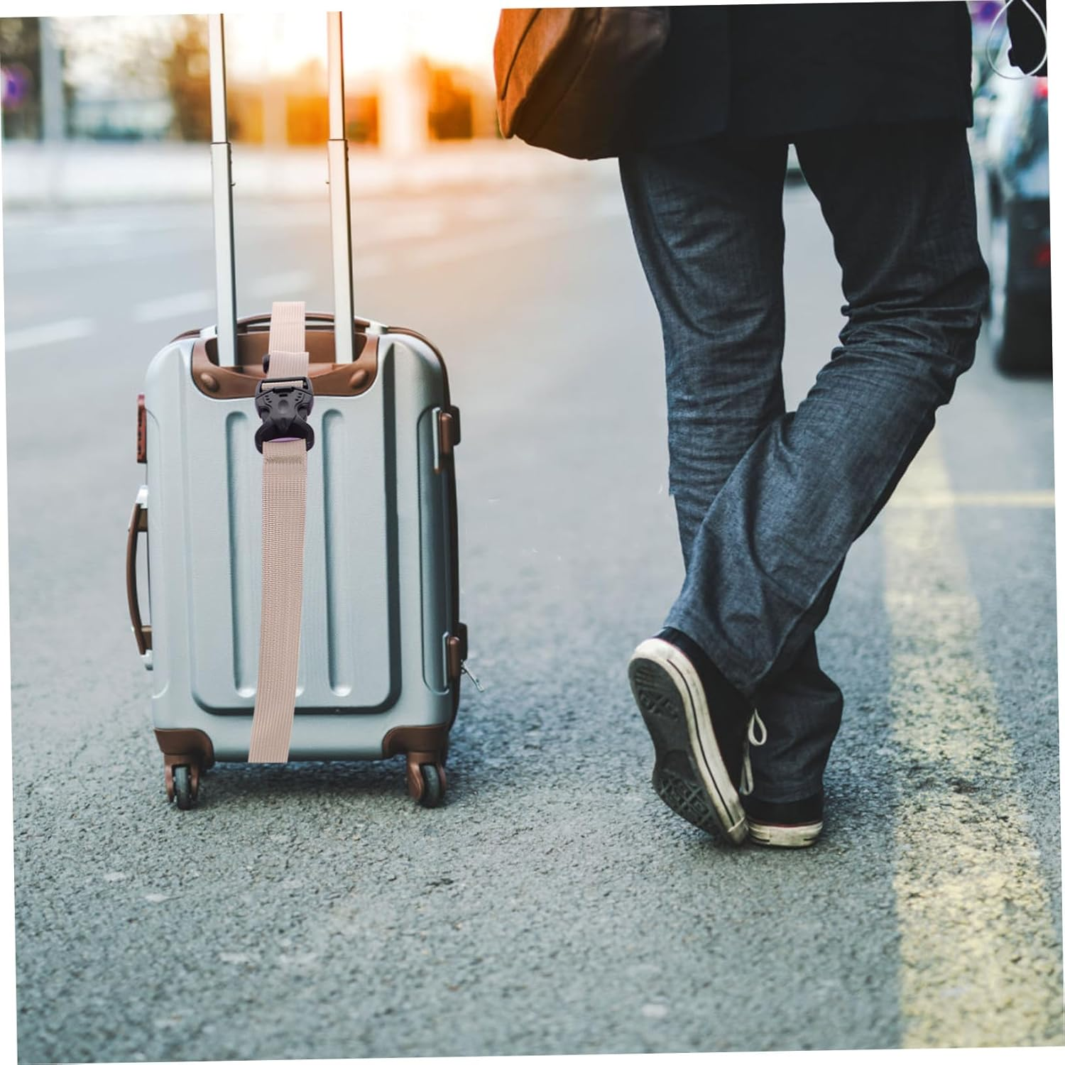 GAROZATION Adjustable Luggage Straps Buckles Shoulder Straps for Bags Luggage Packing Extra Security Design image number 5