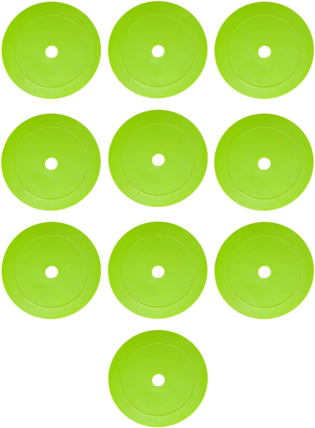 10Pcs Markers Flat Cones Non Slip Rubber Flat Discs Field Court Markers for Soccer Agility Practice Football Training image number 2