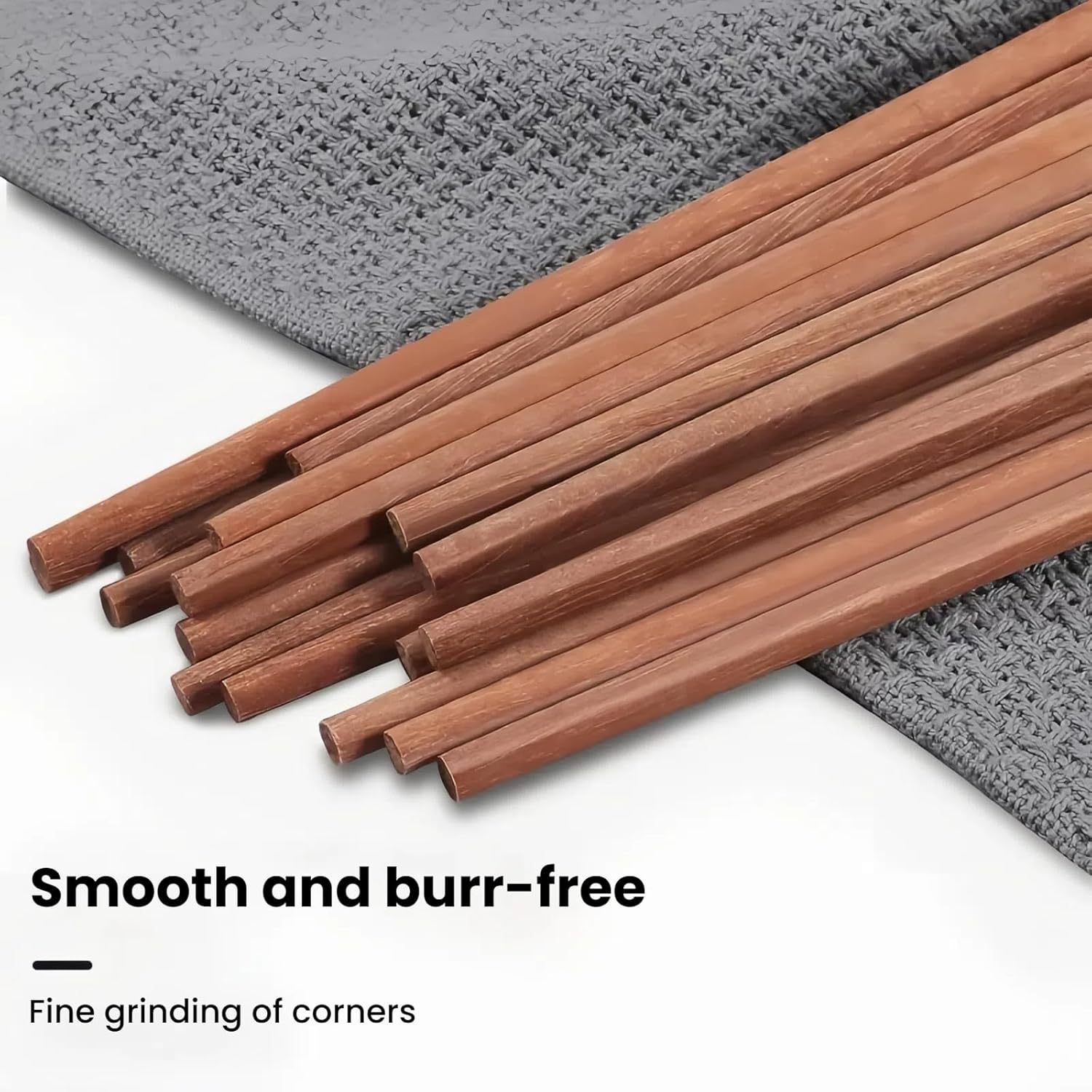 ZHANG XIAO QUAN since 1628 10 Pairs 25Cm Ironwood Chopsticks &ndash; Professional Grade Chinese Reusable Wooden Dining Sticks | Non-Slip, Dishwasher Safe & Stable Grip image number 1