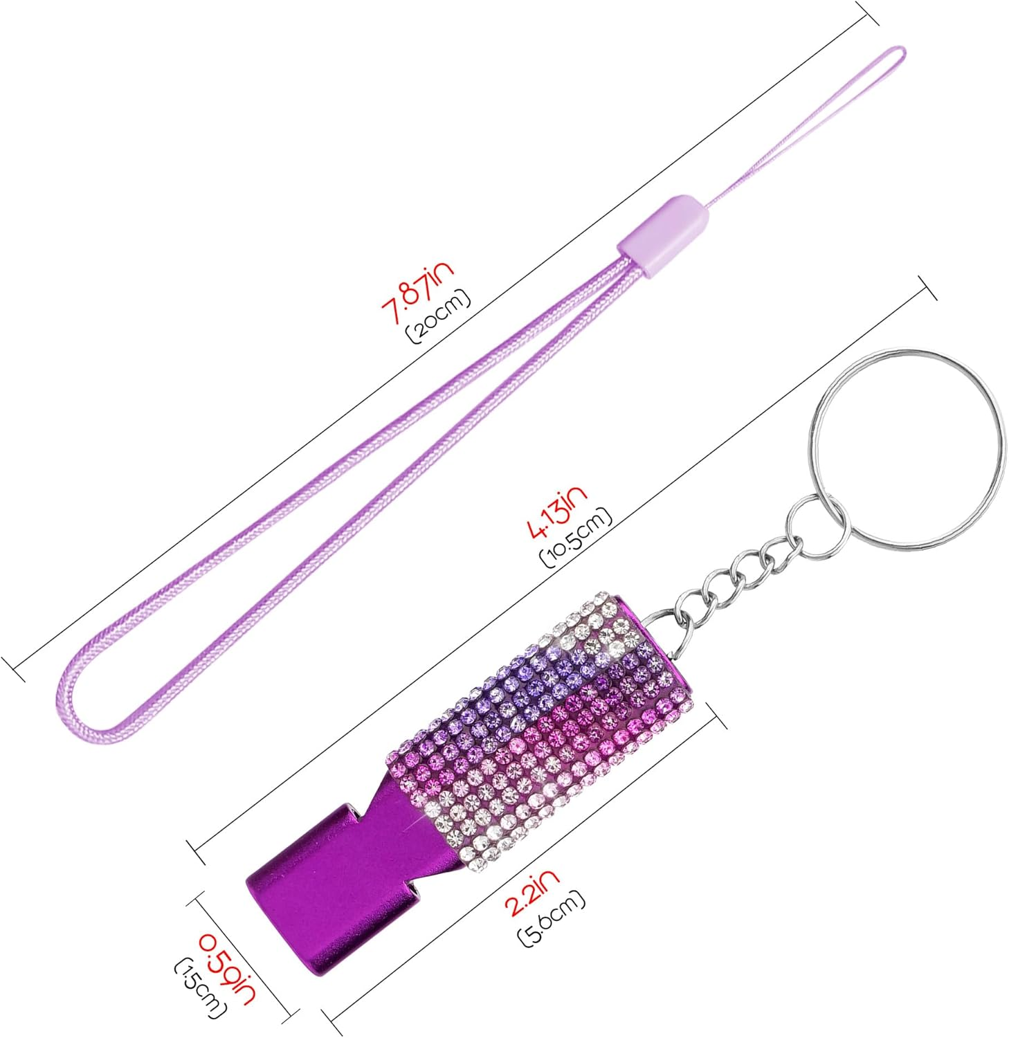 Biiange 2 Pack Bling Whistle, Whistle for Coaches with Lanyard, Coaches Referee Sports Whistles, Loud Metal Sports for Coachess, Referees, and Hikers image number 3