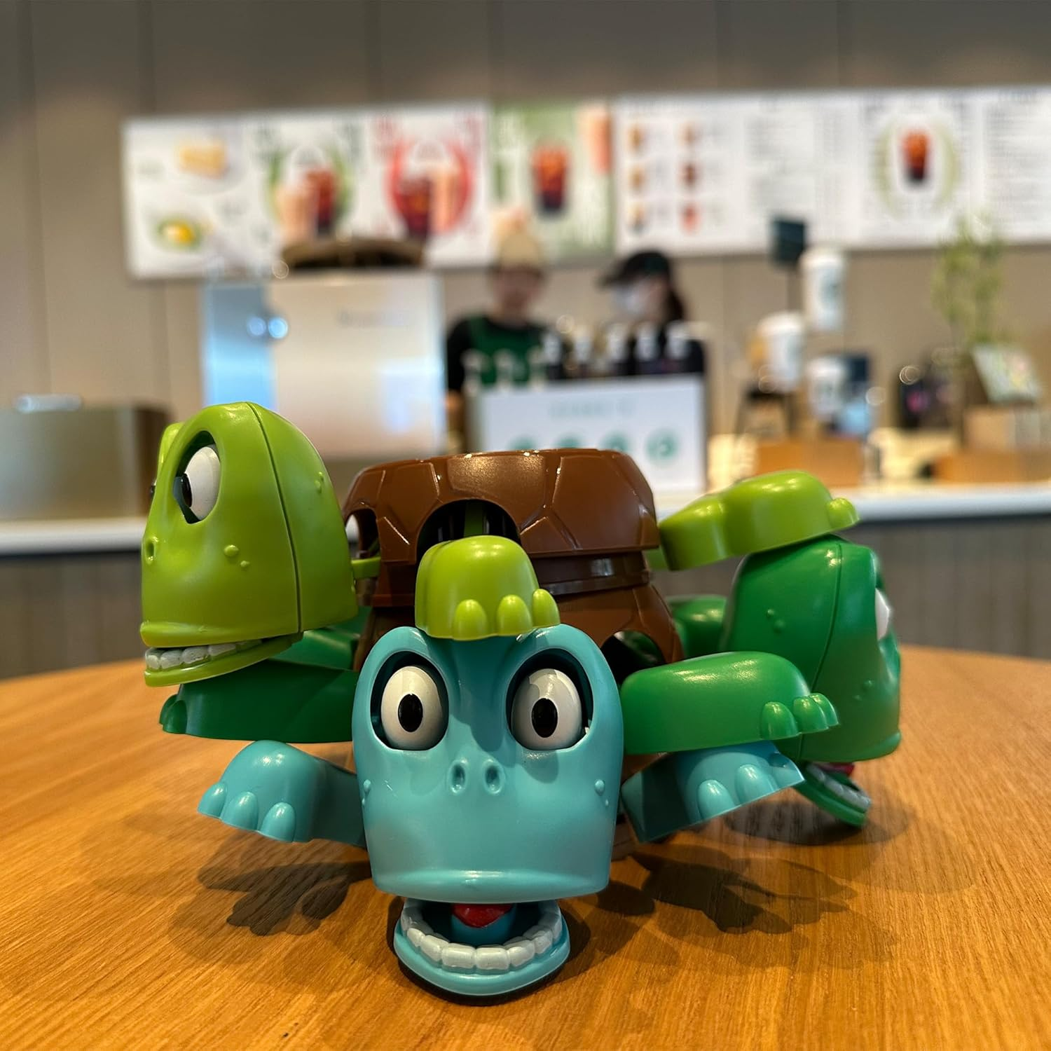 JOD&reg; Turtle Cup Holder,Turtle Coaster with Funny Expression, Cup Holder with Liftable Limbs & Expressive Face for Turtles,Tortoise Lover Gag Gifts Home Decor(Light Green) image number 1