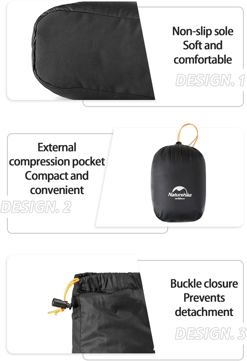 Naturehike Ultralight Winter Duck down Booties, Camping Warm & Cozy down Sleeping Socks for Men & Women, down Filled Slipper Boots with Storage Bag image number 6