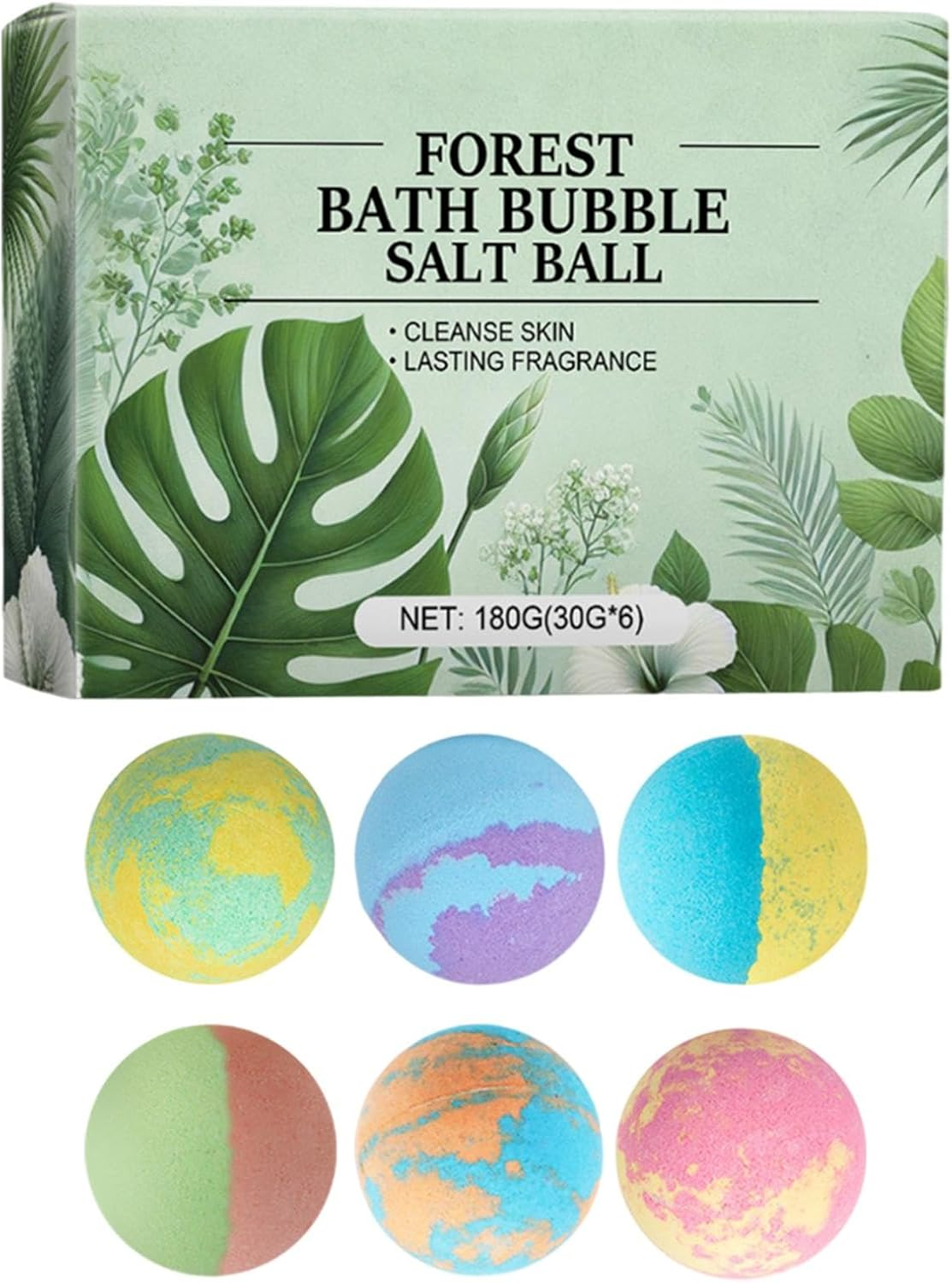 Jopiuieo Natural Bath Balls, Bath Shower Ball, Moisturizing Bath Balls for Women, Natural Bubble Bath Balls for Relaxing and Skin Smoothing image number 6