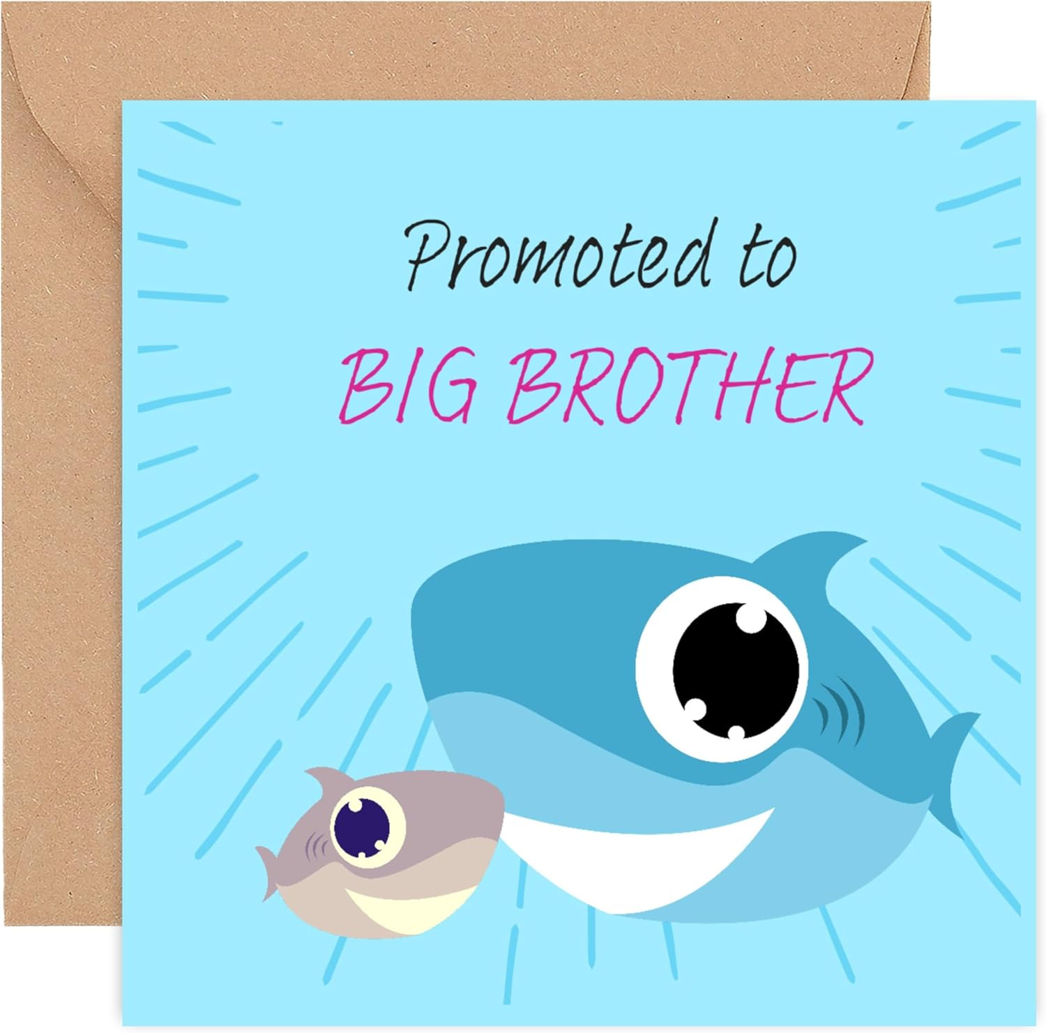 Promoted to Big Sister Card - New Baby - Big Brother - Baby Shower Card - Girl Boy Cards - Congratulations Pregnancy - 14Cm