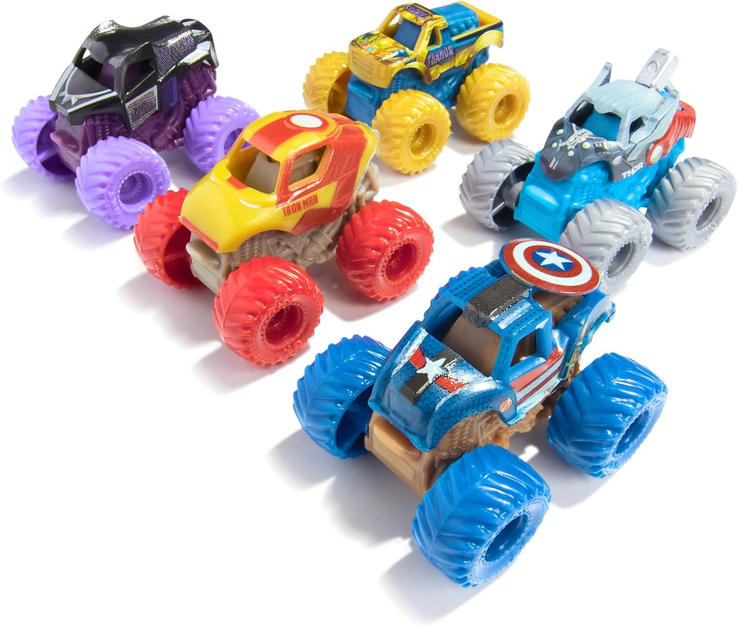 Monster Jam, Marvel Official Mini 5-Pack with Mystery Collectible Monster Truck, 1:87 Scale, Surprise Kids Toys for Boys and Girls Ages 3 and Up image number 4