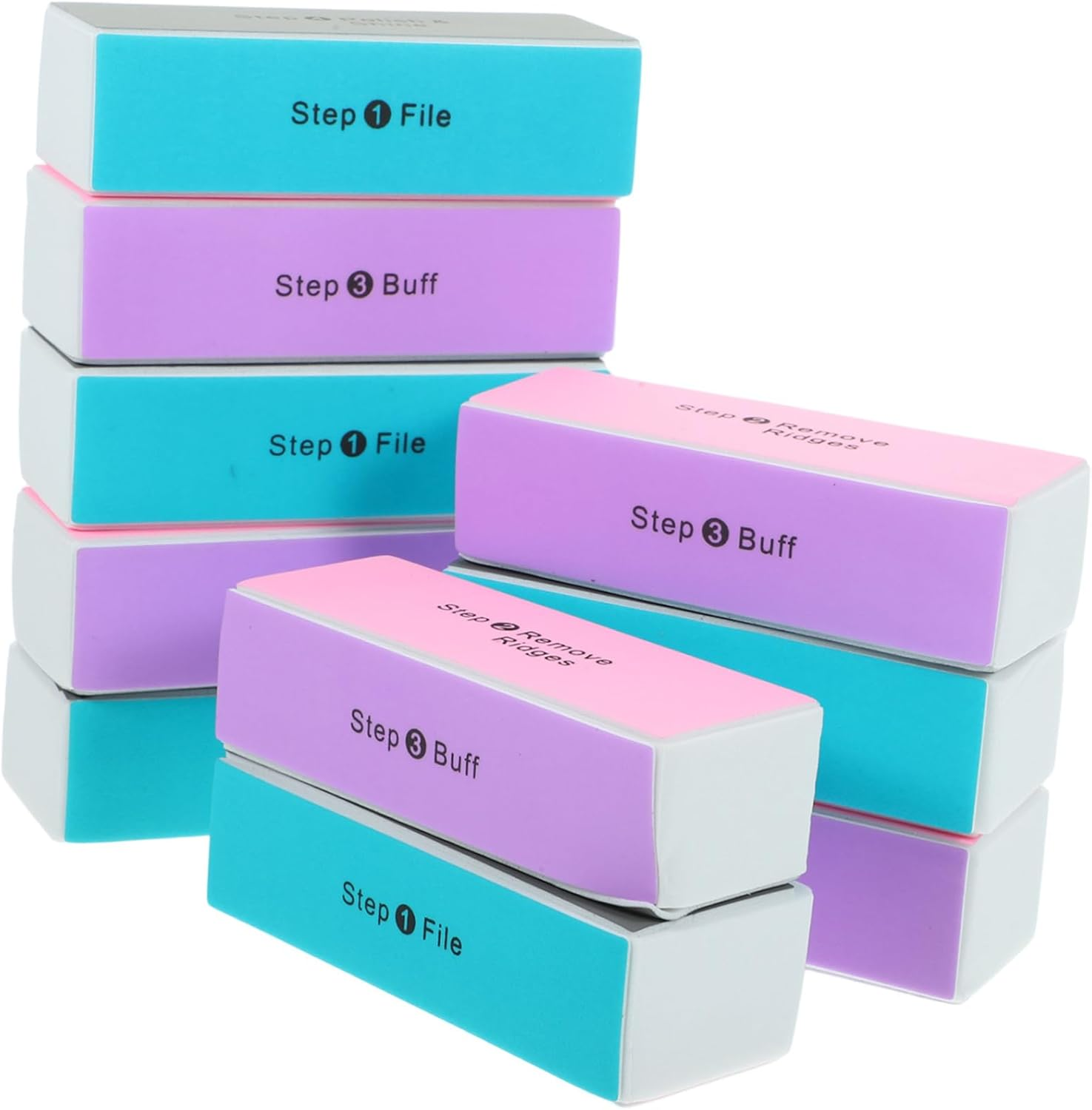 NULYLU 30Pcs Nail Buffing Sponge Sides for Grind Sanding Diy Artwork Polishing Walnut image number 4