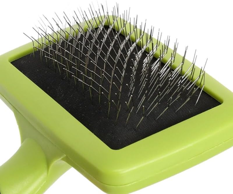 Pin Dog Slicker Brush for Dogs Poodles,Dog Grooming Brushes for Medium & Long Haired Dogs Labradoodles,Softens and Shines Pet Hair,Removes Loose Hair (Green, One Size) image number 6