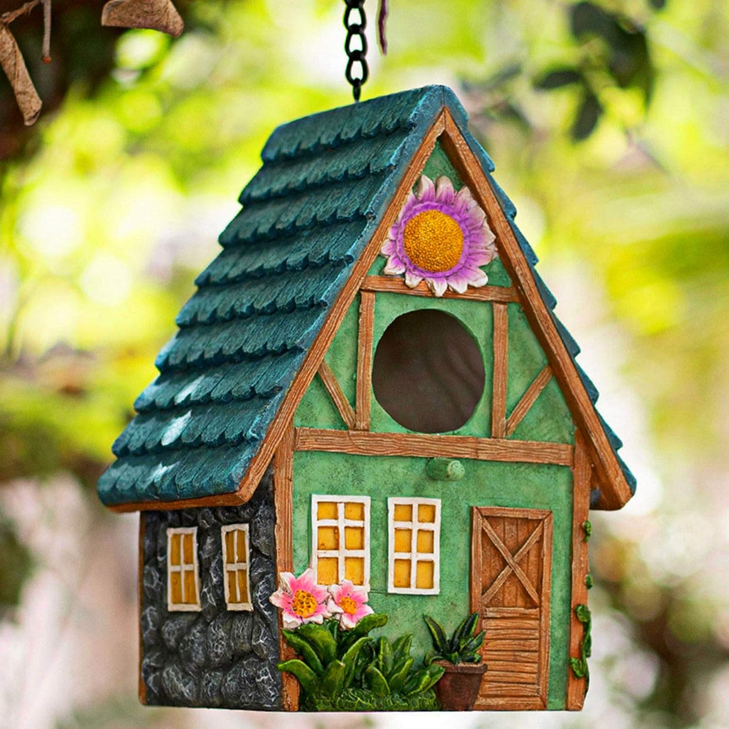 Bird Houses for outside Clearance Hanging Birdhouses for Outdoors Bluebird Houses for outside Nesting Box for Bird Lovers Tree Swallow Bird Finch Wild Birds Wren Chickadee1 image number 2