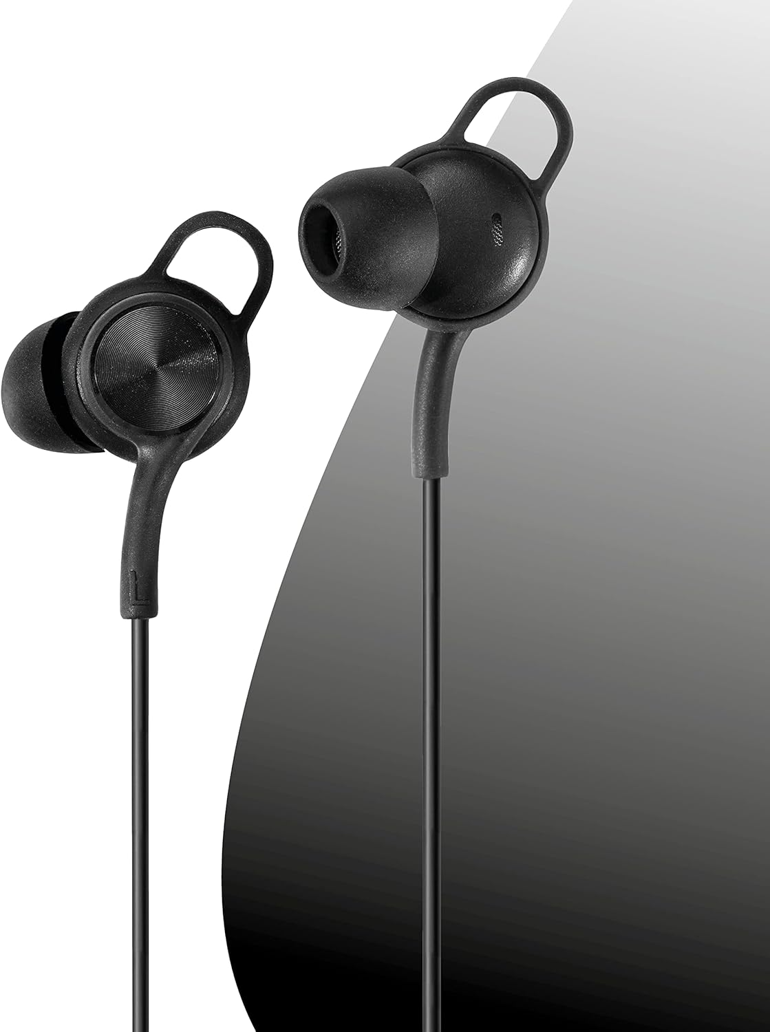 Music Sound Wired In-Ear Headphones - 3.5 Mm Jack Connection - Stable and Comfortable - Ergonomic - Black - White image number 6