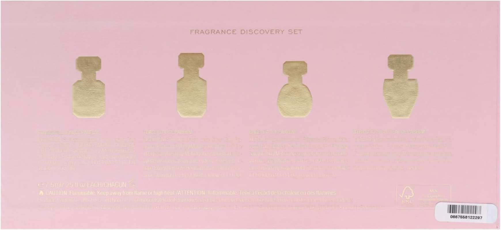 Fragrance Discovery Set by Victorias Secret for Women - 4 Pc Mini Gift Set 0.25Oz Bombshell EDP Spray, 0.25Oz Tease EDP Spray, 0.25Oz Bare EDP Spray, 0.25Oz Very Sexy Night EDP Spray image number 4