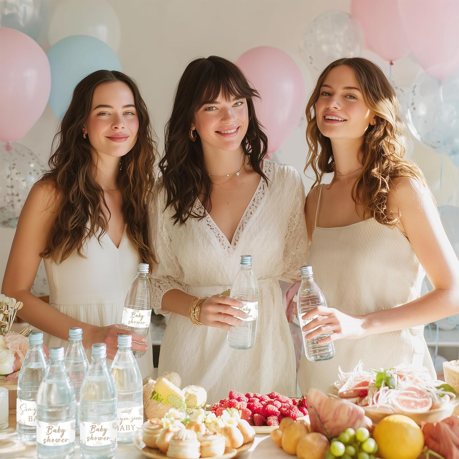 28Pcs Sea You Soon Baby Shower Water Bottle Labels Waterproof Ocean Animals Water Bottle Wrapper Stickers for Sea You Soon Baby Shower Gender Reveal Decor Party Supplies image number 4