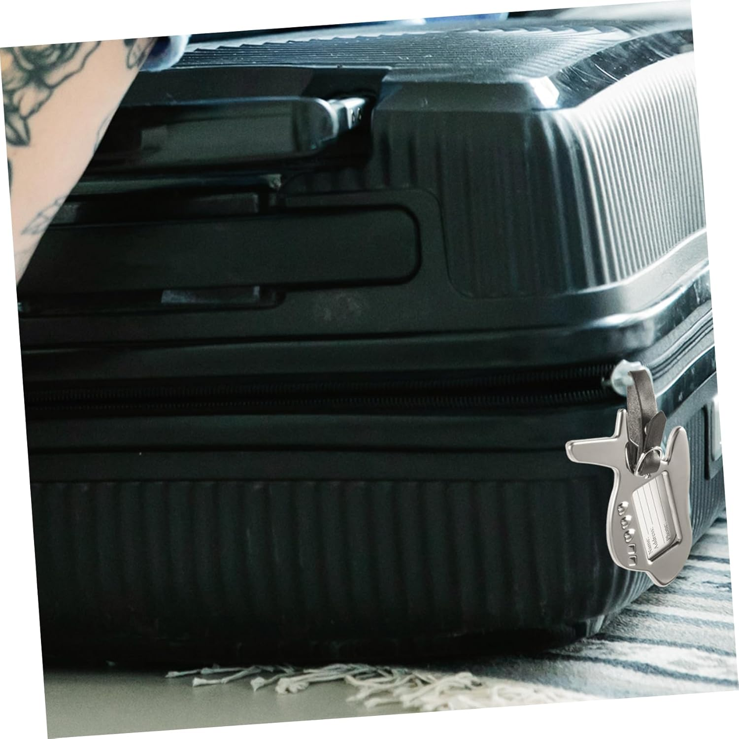 HONMEET Metal Airplane-Shaped Luggage Tags Baggage Identifier for Reusable Name Tag for Suitcases and for Distinguishing Luggage