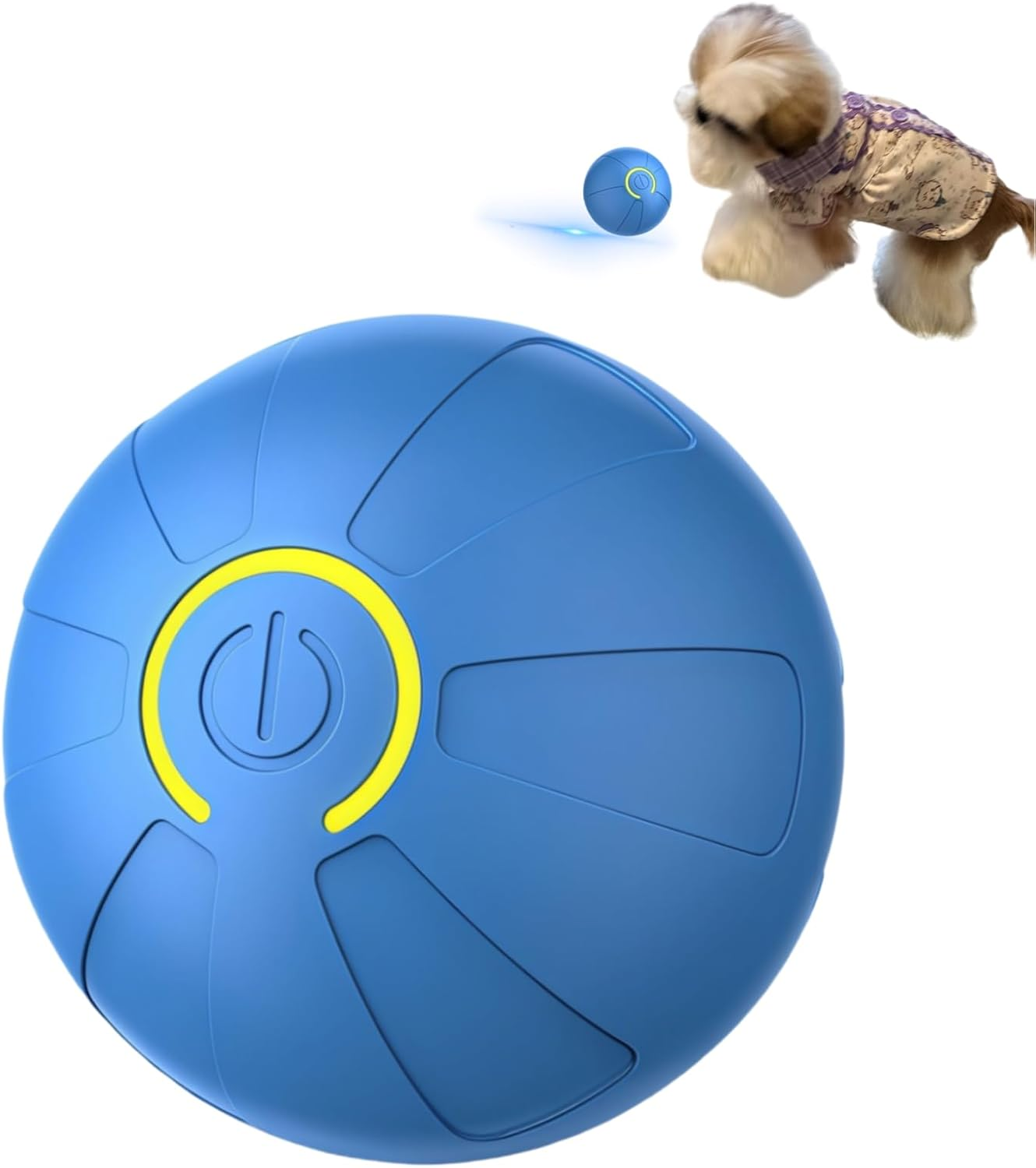 Smart Interactive Dog Toys Ball,Shaky Ball Toy Dogs, Automatic Moving Dog Toy Ball Smart Usb.Automatic Bouncing for Small Medium Large Dogs.(Blue) image number 1