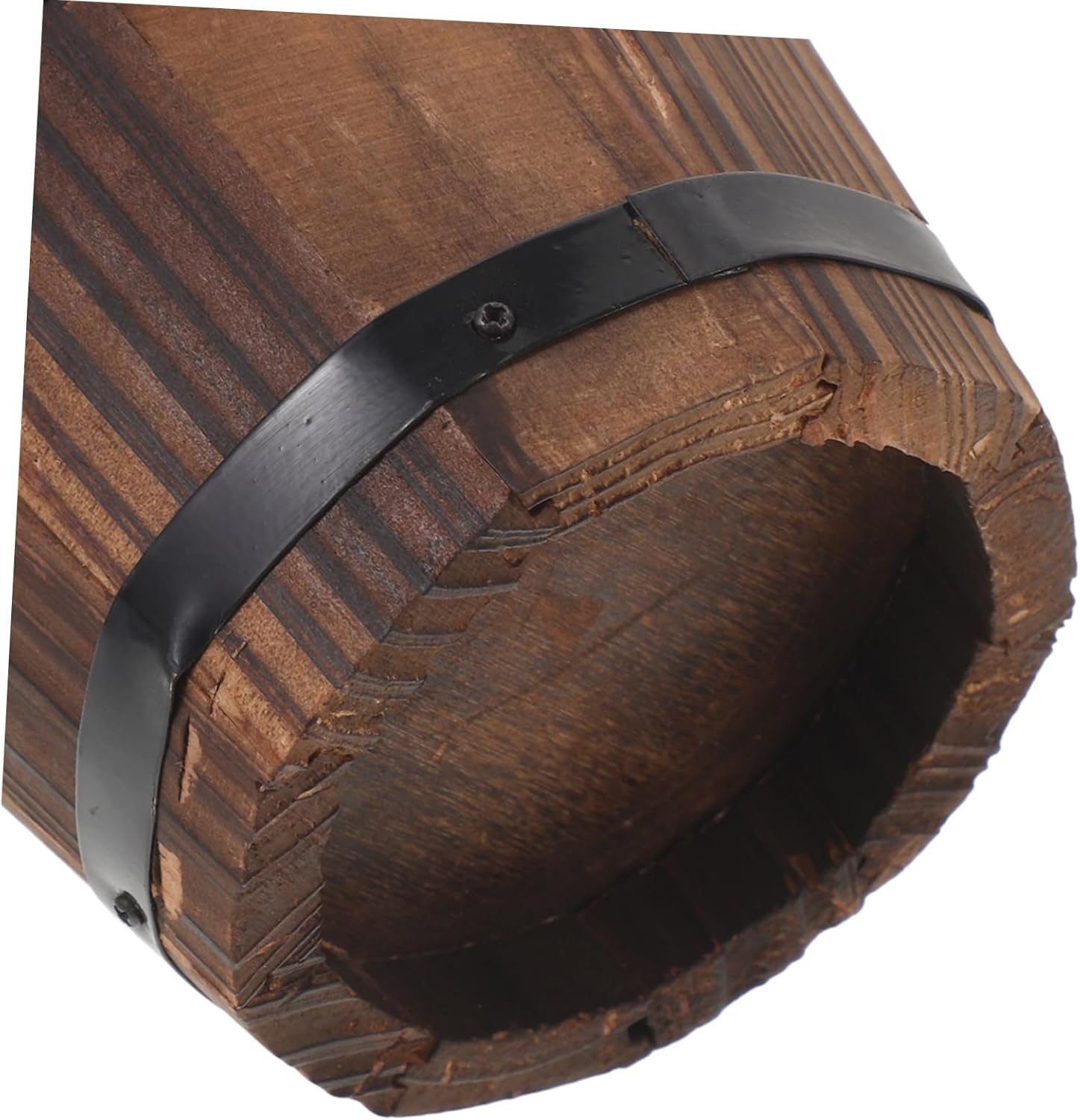 Whiskey Barrel Decor Planter Pot Wood Vegetable Pot Potato Planter Holder image number 2