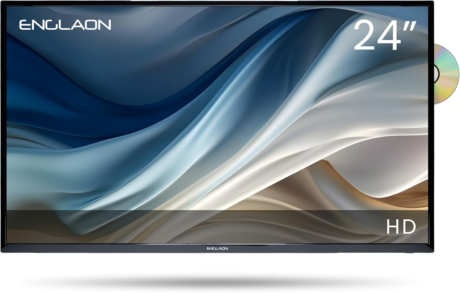 ENGLAON 24 Inch HD TV with LED 12V Display and Built-In DVD Player for Caravan Motorhome Camper Boat or RV image number 5