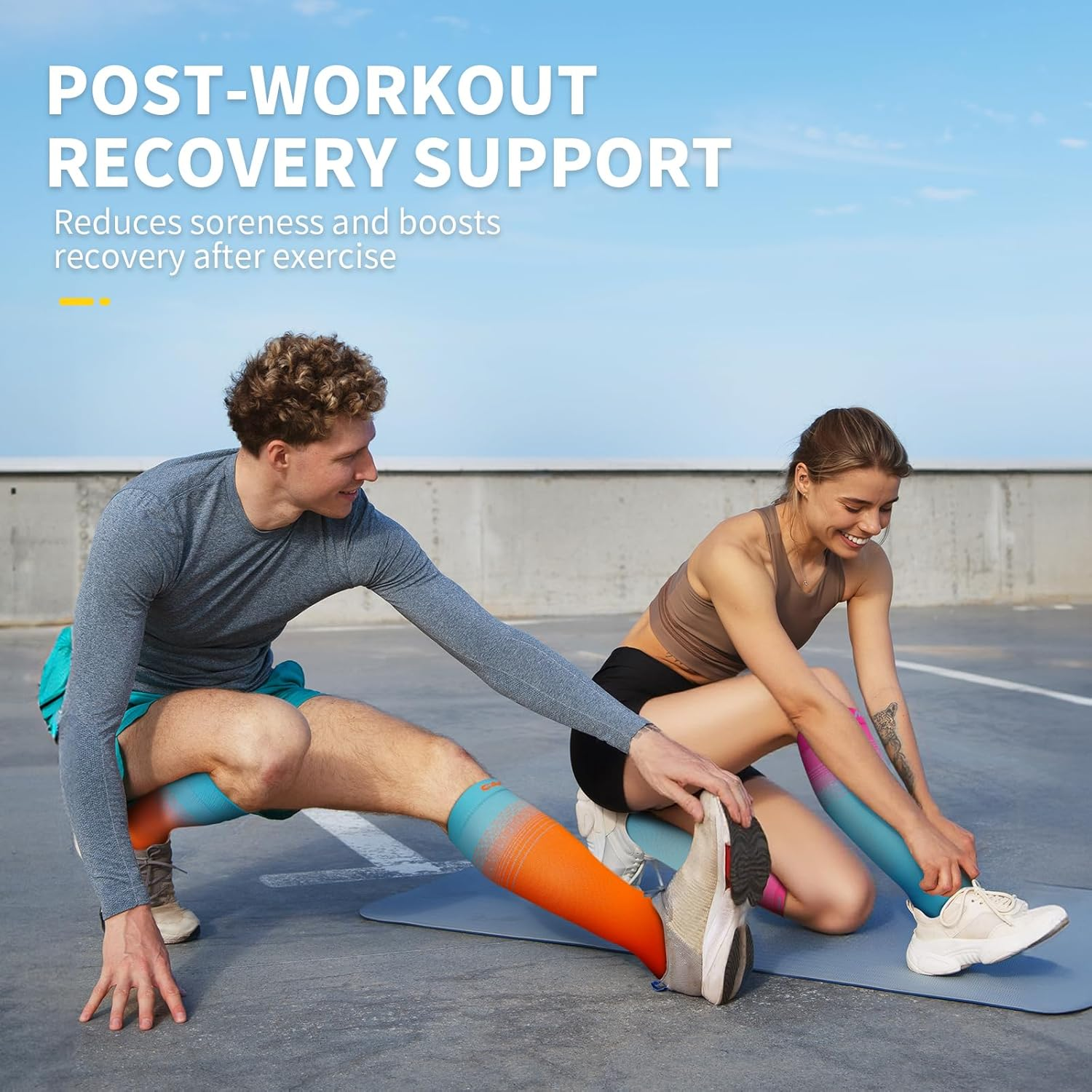 Cambivo 3 Pairs Compression Socks for Women, 15-20 Mmhg Graduated Support, Compression Stockings for Nurses, Travel, Work image number 1