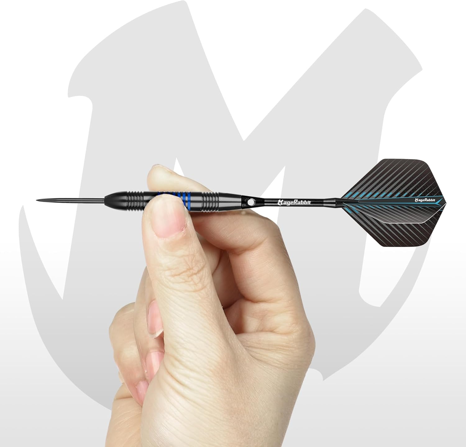 Magerabbit Steel Tip Darts Set 12Pcs,Darts Metal Tip Set with Extra Dart Flights, Shafts & Case | Durable Design for Home, Pubs, Leagues image number 6