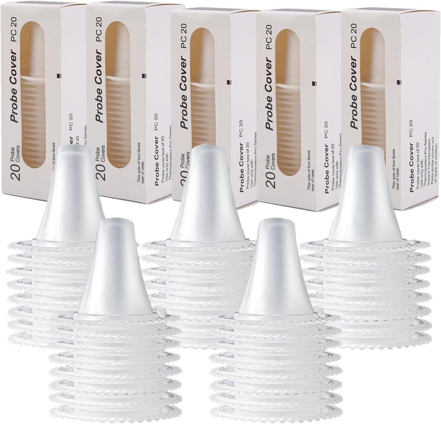 200Pcs Ear Thermometer Probe Covers, Disposable Protective Covers for Adults & Children, Hygienic & Accurate Reading, Suitable for Home, Family Care & Childcare Use
