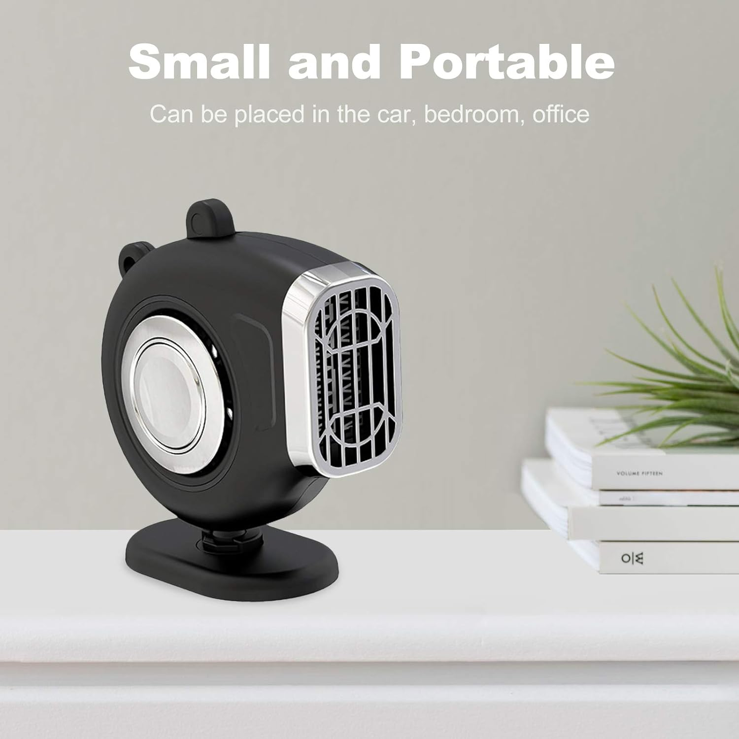 Electric Car Fan, 12V 120W Adjustable Car Heater Fan Car Vehicle Dashboard Electric Heater Cooling Fans for Defrosting Automobile Windscreen & Keeping Warm image number 1