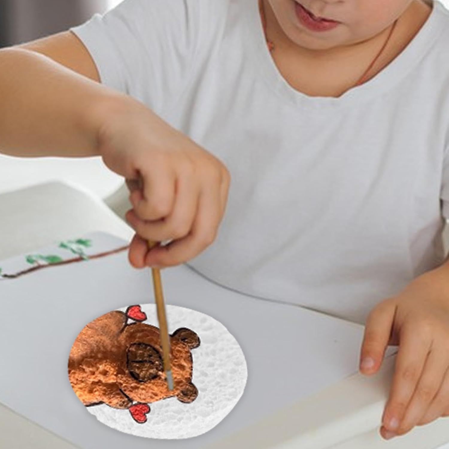 10Pcs Foam Texture Painting Paper for Crafts, DIY Arts Supplies,Funny Textured Sheets to Improve Kids' Drawing Ability image number 1