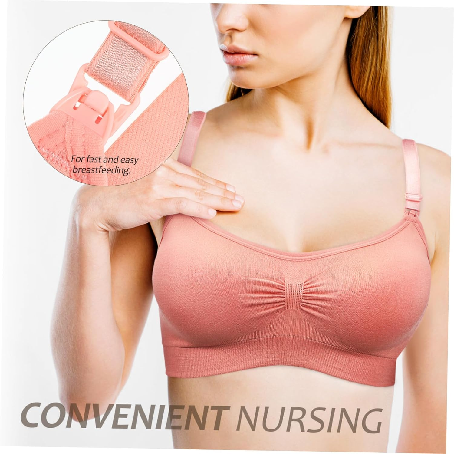 CALLARON Nursing Bras for Breastfeeding Moms Comfortable Breathable with Extenders for Fit for Daytime Nighttime Wear Stylish Functional image number 2