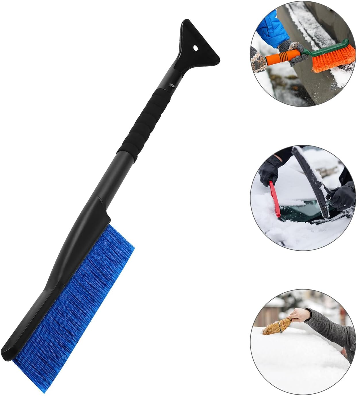 SUPVOX 2-In-1 Car Snow Shovel and Winter Snow Brush with Ice Scraper for Windshield Removal Blue Sturdy Handle Suitable for Auto Cleaning in Cold Weather image number 3