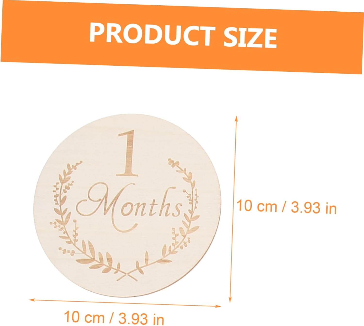 Gadpiparty 13Pcs Wooden Slices Newborn Milestone Cards for Monthly Growth Cards DIY Wooden Chips for Shower Decor image number 5