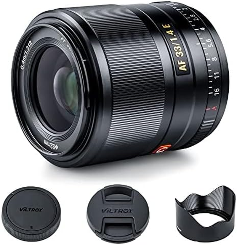 VILTROX 33Mm F1.4 F/1.4 Auto Focus Prime Lenscompatible with Sony E-Mount Camera A6500 A6300 A6000 A6400 A6100 A5100 A6600 A7 A7R A7C A7II A7RII A7SIII A7III A7RIII A7RIV A9 image number 1