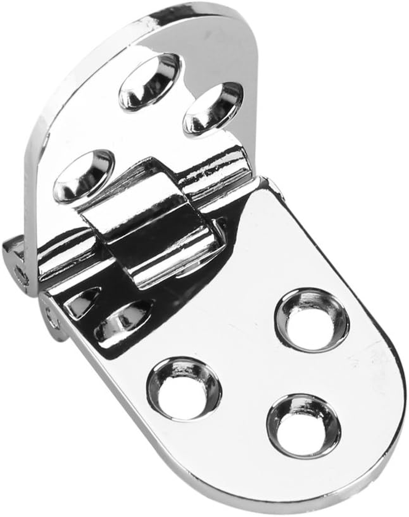 80 * 30Mm Backflap Hinge Zinc Alloy Mini Hinges round Edge Furniture Flip Tray Hinge for Cabinet Closet Desk Folding Table(Silver) image number 5