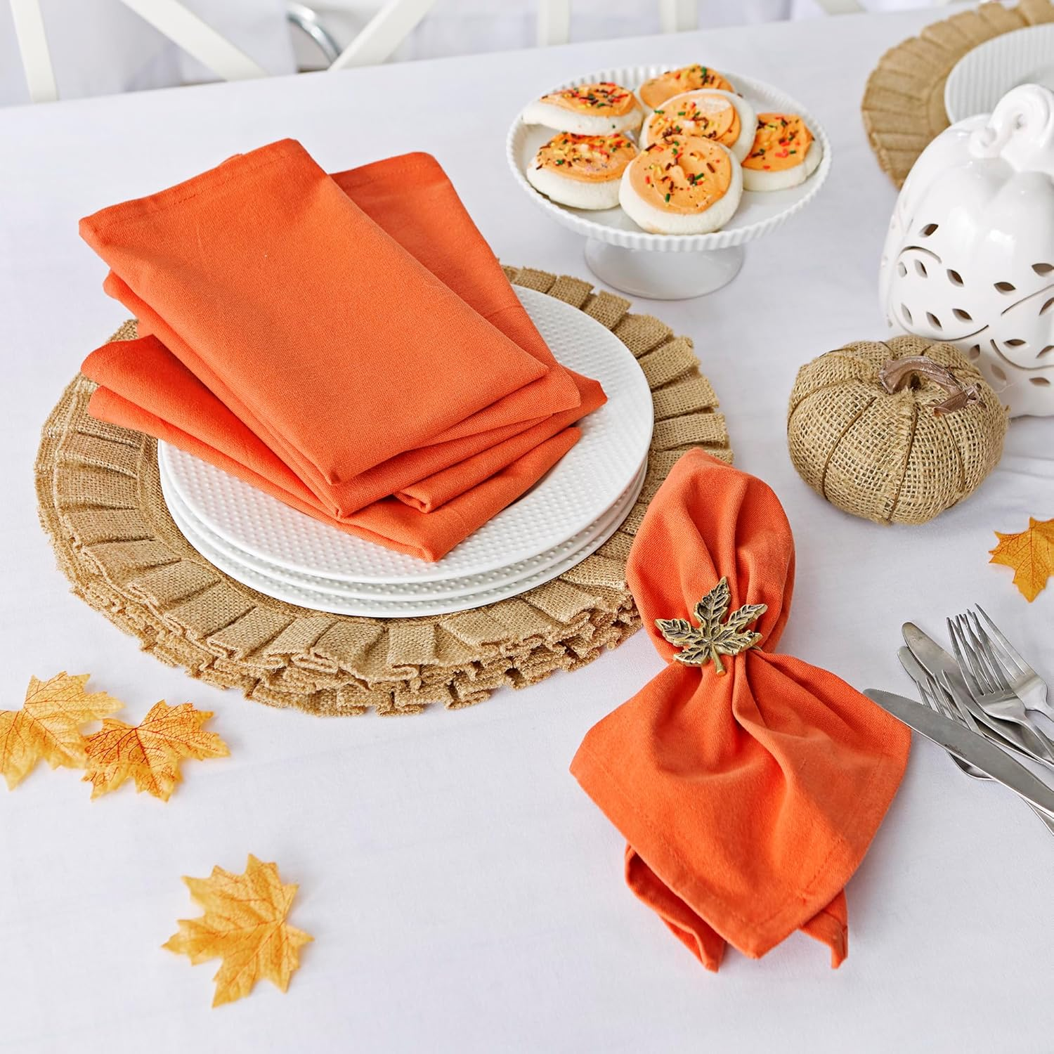 DII 100% Polyester, Machine Washable, Holiday, Dinner Solid Tablecloth 60 X 84, White, Seats 6 to 8 People image number 6