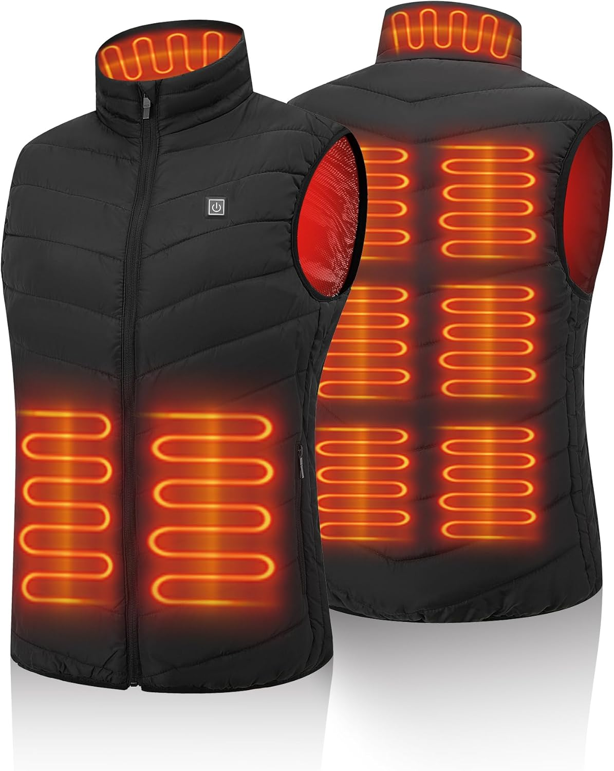 Heated Vest without Battery Pack with 9 Heating Elements,Heated Body Warmer, Electric USB Rechargeable Winter Thermal Vest for Outdoor Riding Camping Hiking image number 1