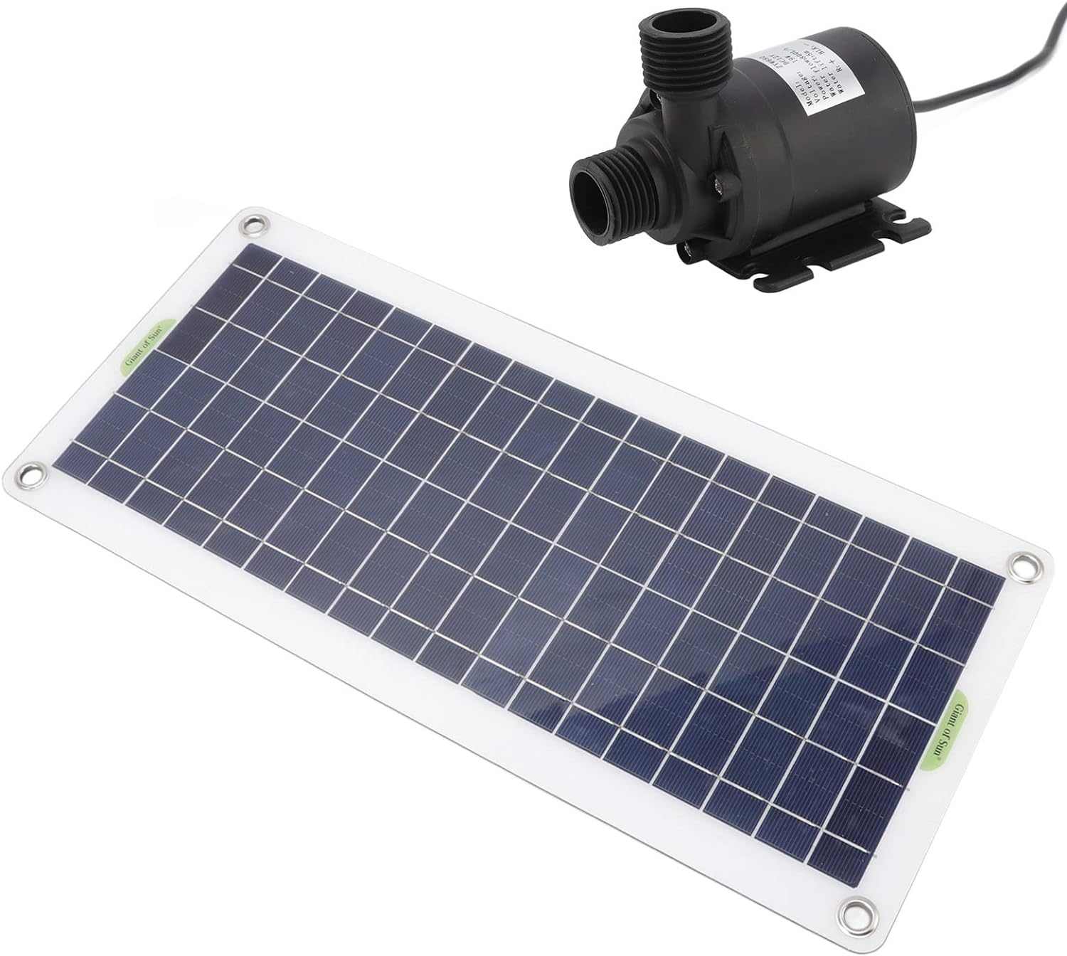 30W Solar Water Pump Kit with Polysilicon Panel for Sun-Powered Fountains, Ponds, Hydroponics, and Gardens image number 3