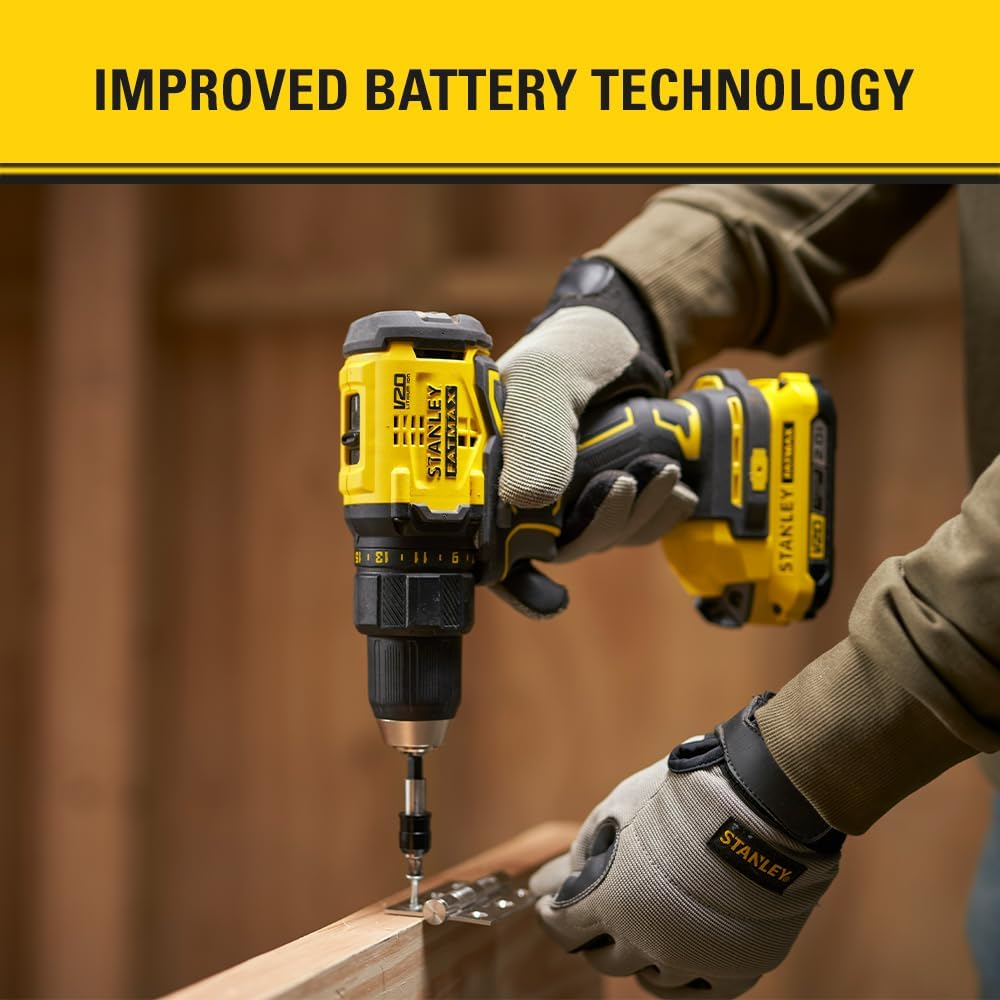 STANLEY FATMAX V20 | 18V 2.0Ah Lithium Battery - State of Charge Indicator, Compact Lithium-Ion Power for All V20 Tools