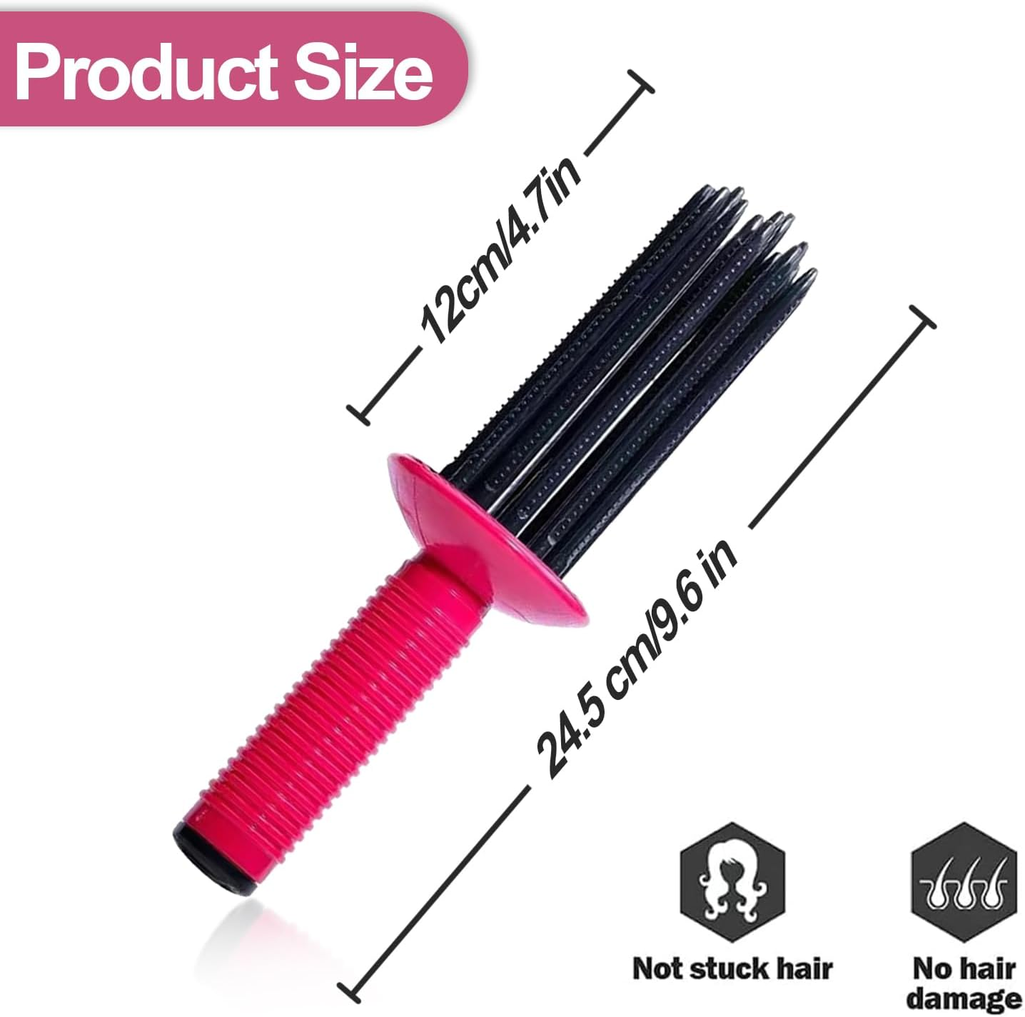 Xihongshi Curling Roll Comb, 2024 New Curling Roll Comb for Curly Hair, Hair Fluffy Curling Roll Comb, Curly Hair Styler Tool, Professional Curling Comb for Hair Salon