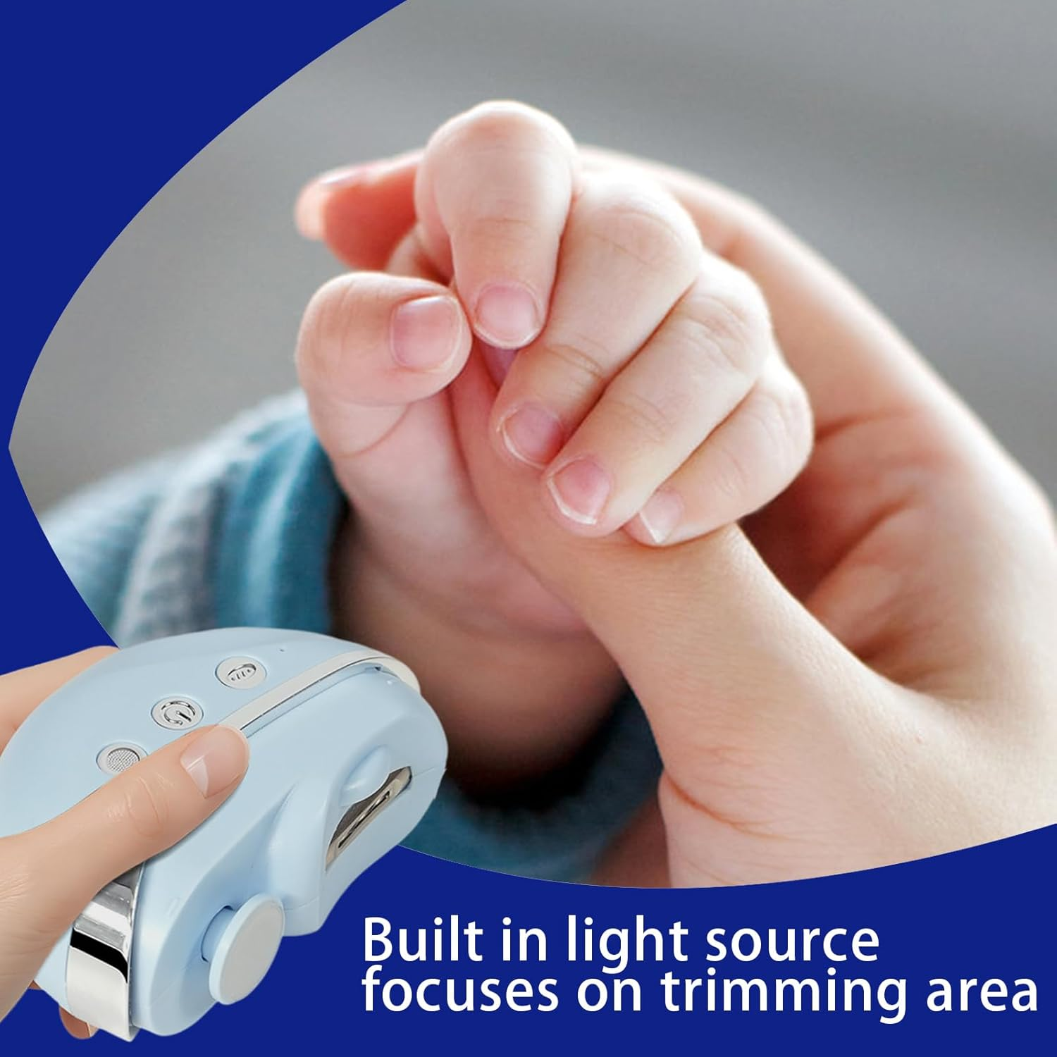 Auto Nail Clipper | 3 Speeds Fingernail Cutter with LED Light and Clip Storage - Safety Fingernail Trimmer | for Adults Seniors Men Caregivers Women Elderly image number 5