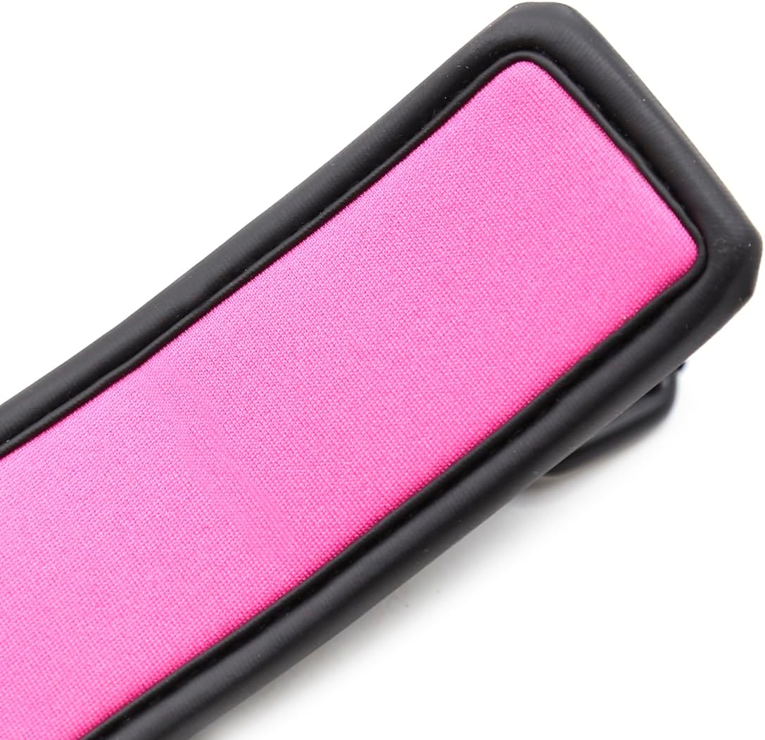 Padded Black Leather Bondage Cuffs for Sex Games - Women and Mens Sex Cuffs for Bondage Restraint - Leather Sex Toys BDSM Cuffs Bondage Handcuffs (Black/Pink) image number 4