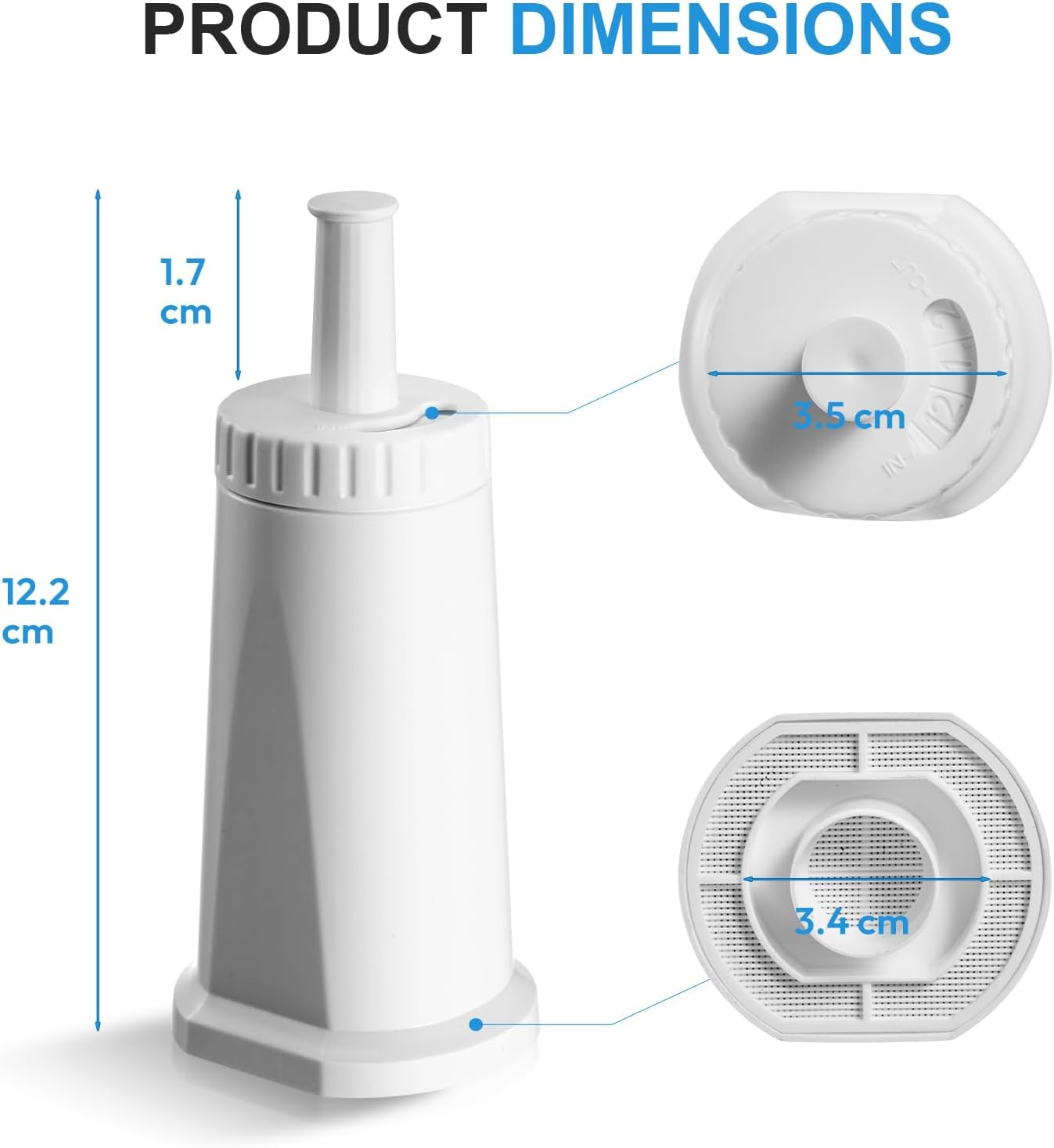 Mutital Water Filter for Breville Barista Touch Espresso Machine BES880, Barista Pro BES878, Oracle Touch BES990, Oracle BES980 & Dual Boiler BES920 Bambino Claroswiss Sage, BES008WHT0NUC1 (3 Pcs) image number 1