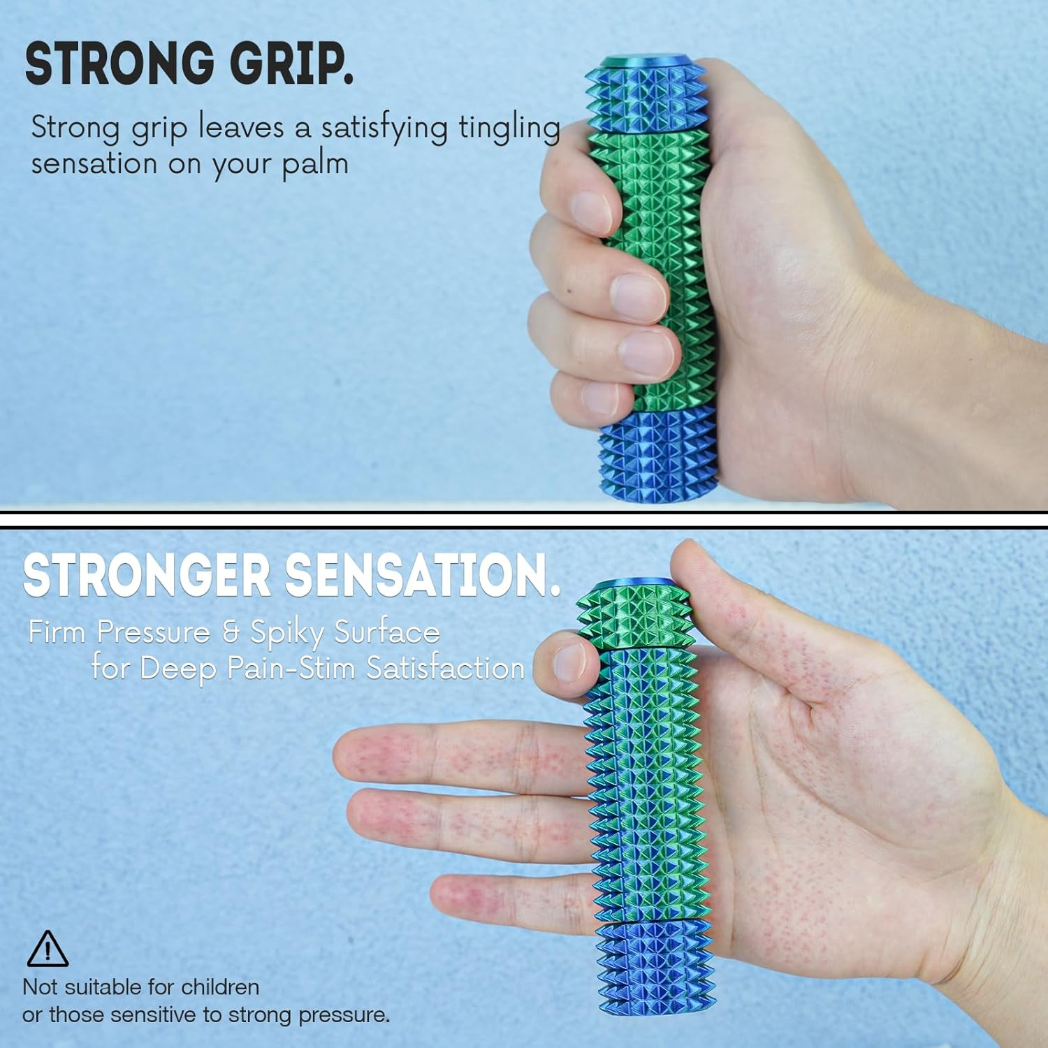 Fidget Roller Adults Teens Sensory Little Stim Gadget for Anxiety Relief Mild Ouchie,Desk Focus Tool Portable Hand Spinner Gifts Idea White Elephant Stocking Christmas(Blue Green,Compact Fit) image number 6