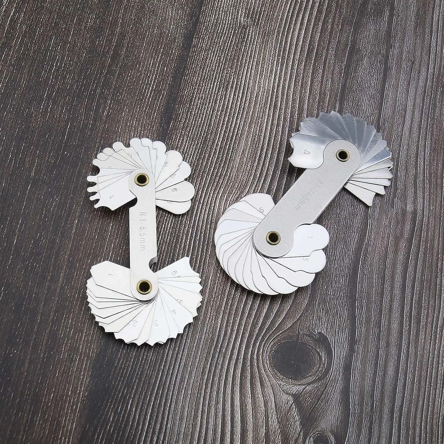 Ecsing 4 Pack Stainless Steel Radius Gauge Set Concave Convex for Tool Die Makers Check