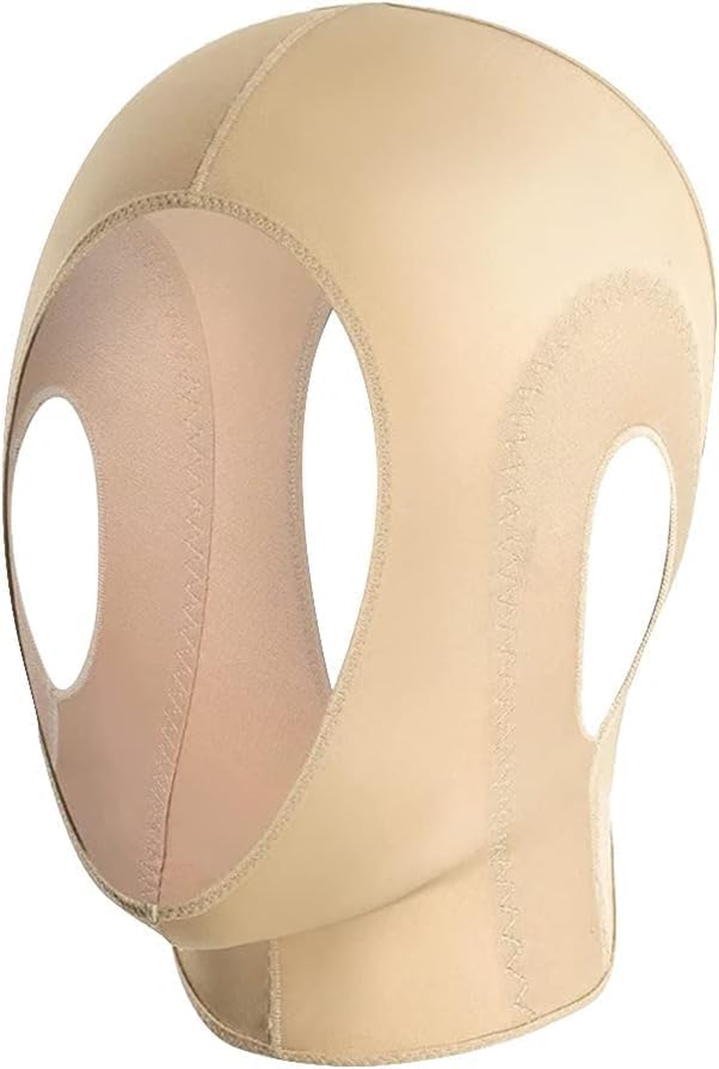 Reusable Chin Strap, Slimming Strap Face Lift Tape, Lifting Face Mask, Double Chin Reducer Face Neck Slimmer Tighten and Lift Facial Skin (Colour of Skin, One Size) image number 2