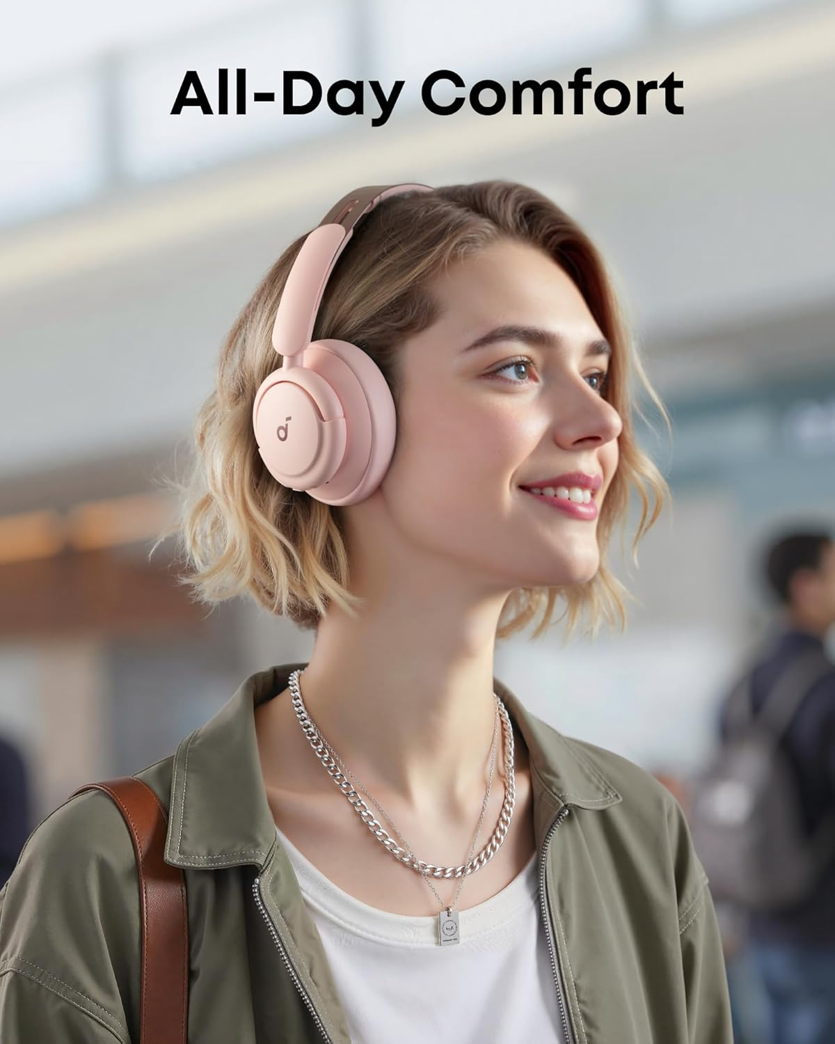 Soundcore by Anker Q30 Bluetooth Headphones, Hybrid Active Noise Isolation, Individual Modes, Hi-Res Sound, EQ in App, 40H Battery, Comfortable Hold, Connection of 2 Devices (Pink)
