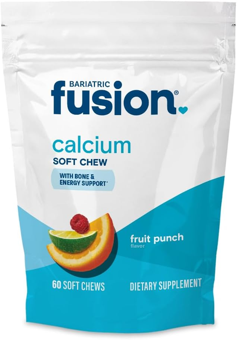 Bariatric Fusion Calcium & Energy Soft Chew Fruit Punch Flavour for Gastric Bypass and Sleeve Gastrectomy, 60 Count