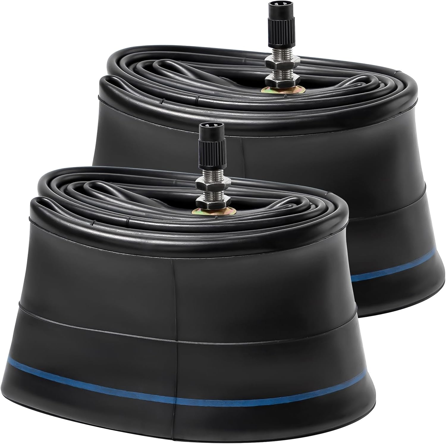 Paowin 2 Pcs 2.75-17 Tube,3.00-17 Tube,Tr4 Valve,2.75/3.00-17 Heavy Duty Motorcycle Inner Tube,Compatible with 2.75-17 3.00-17 80/90-17 Motorcycle/Dirt Pit Bike Front Rear Tire,Pt-040