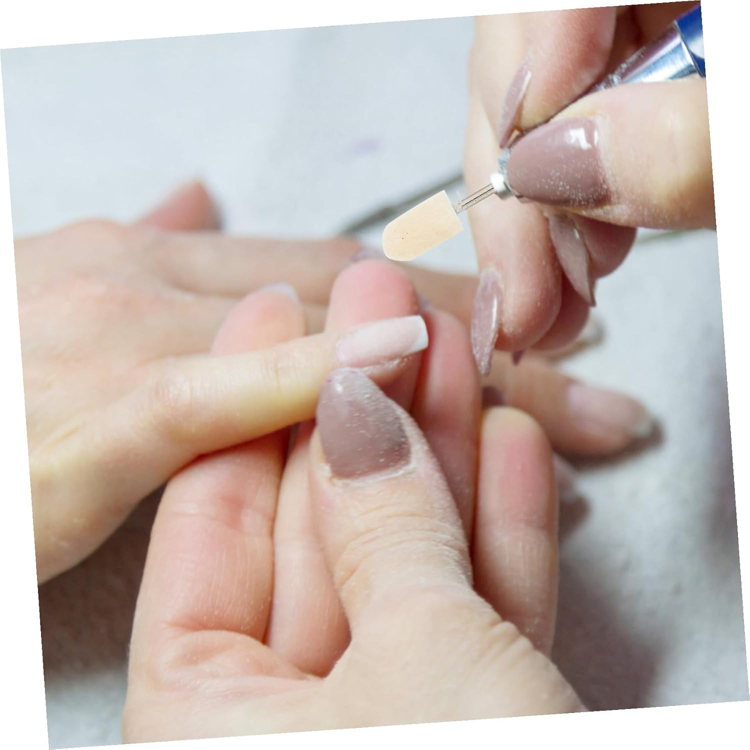 OATIPHO Wool Nail Drill Bit Set 12 Pieces Polishing Buffing Nail Manicure File Bits Professional Pedicure Use image number 3