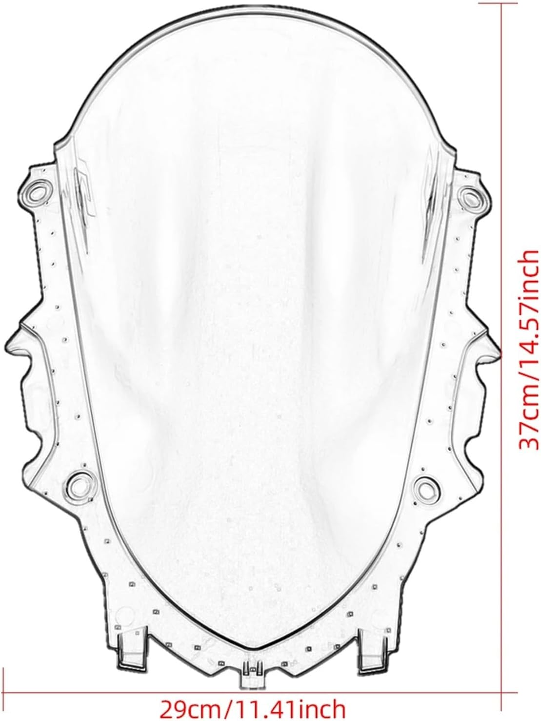 ZEISIU Motorcycle R3 Windscreen Windshield Fit for Yamaha R3 R25 YZF Wind Shield Screen Protector Parts 2019-2020(Black) - Black image number 3