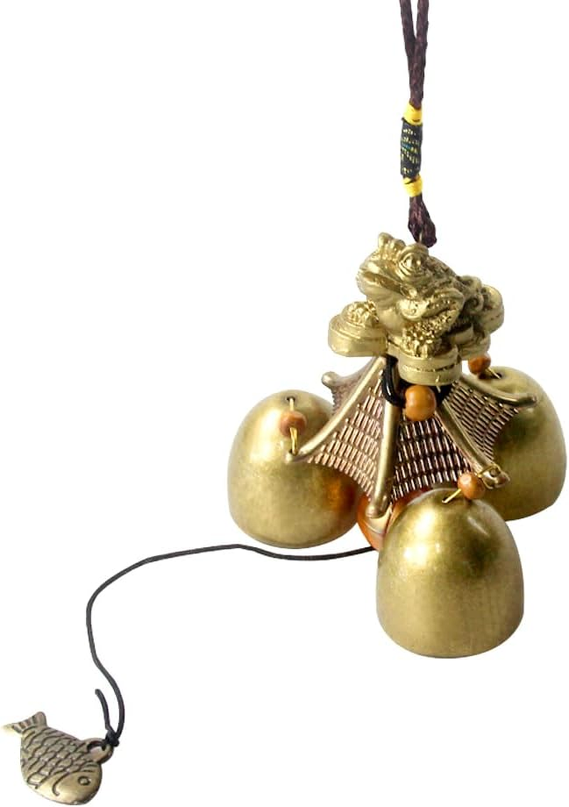 Hooshing Elephant Wind Chimes Metal Bronze Bells Feng Shui Wind Chimes for Lucky Outdoor Garden Patio Hanging Decor Gift