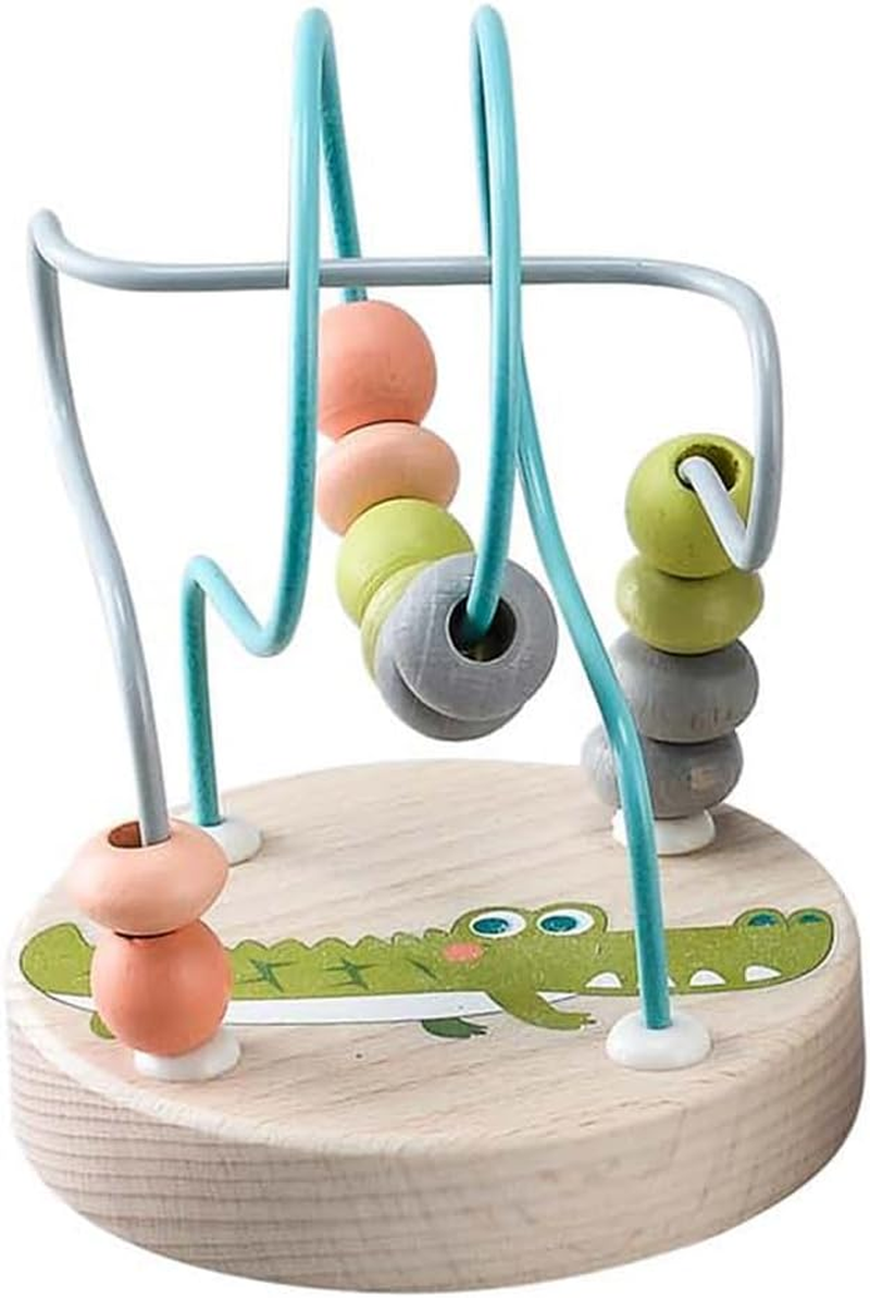 Kaper Kidz Wooden Crocodile Jungle Animal Small Roller Coaster Bead Maze - Hand-Eye Coordination Toy image number 3