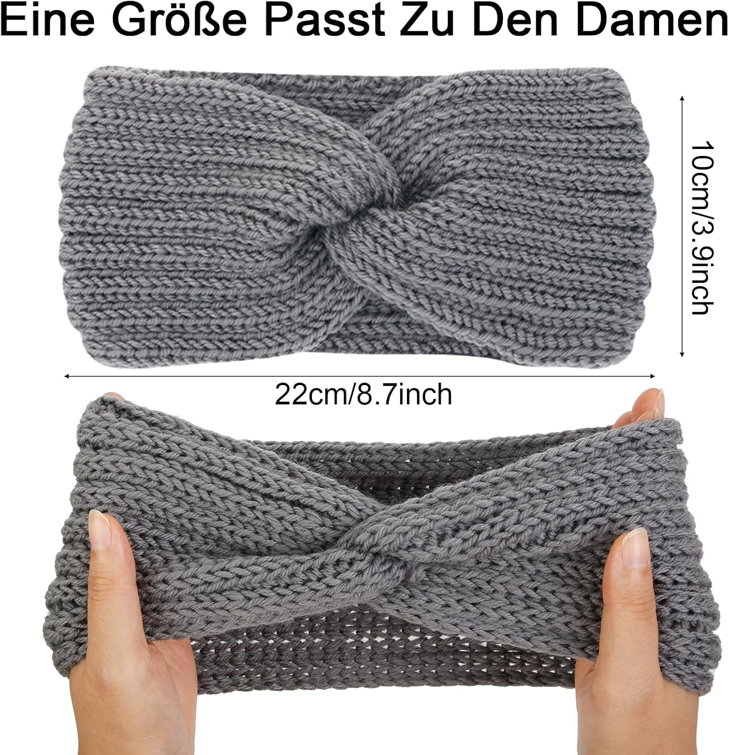 Pack of 6 Women'S Winter Headbands, Wide Knitted Girls Women Warm Ear Warmers Headbands, Twist Knitted Hair Band, Thick Elastic Winter Hair Bands, Headband, Hair Accessories, Headband Headwrap image number 6