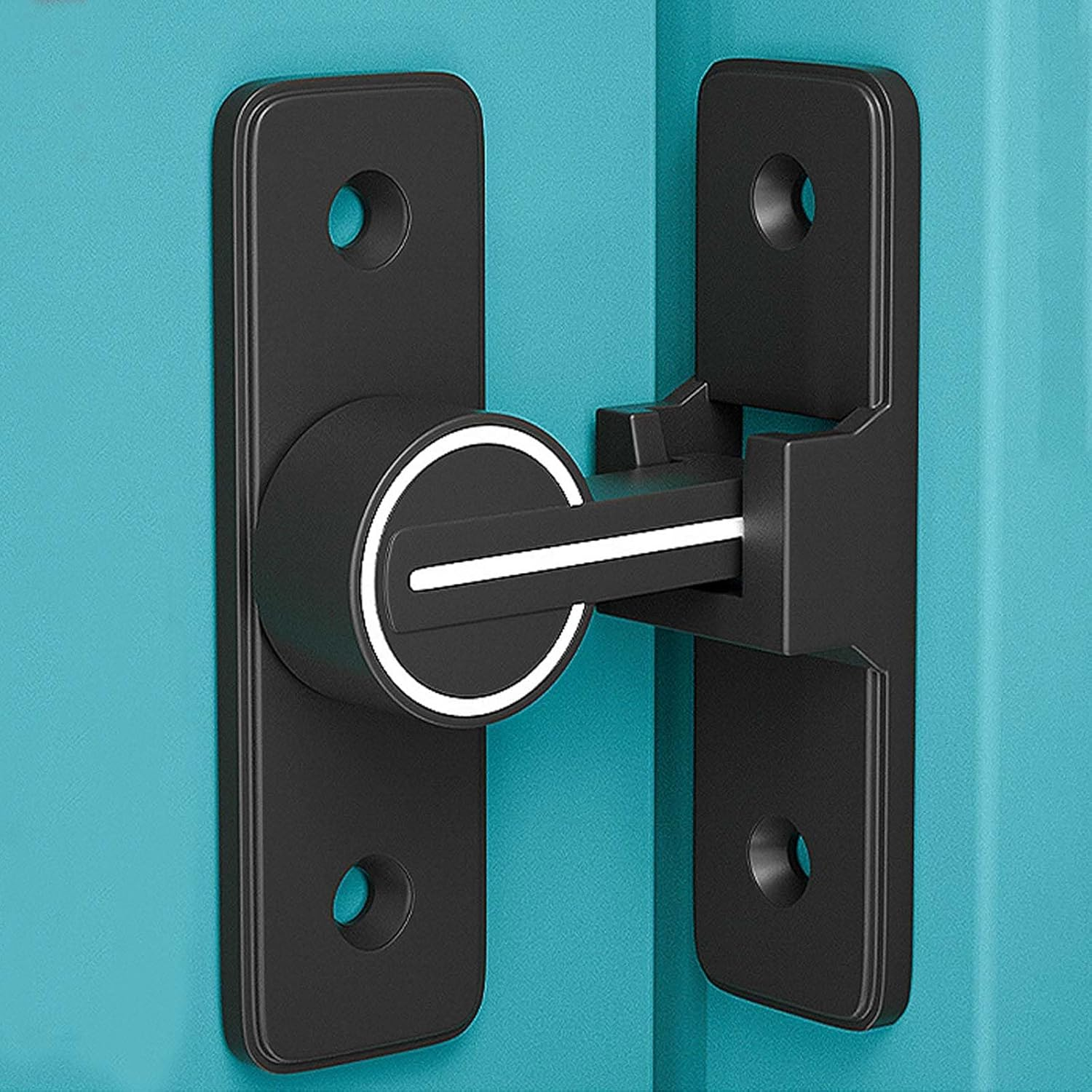 Sliding Door Lock 90 Degree Luminous Barn Door Latch Lock, Luminous Sliding Door Latch Lock, Barn Door Locks and Latches 90 Degree Flip Barn Door Latch Sliding, Heavy Duty Gate Latch Clasp Lock image number 4